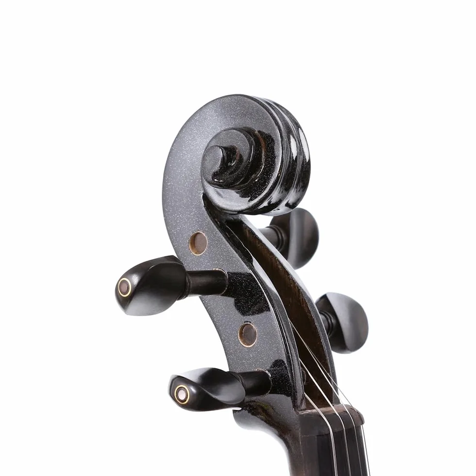 Viola Eléctrica para Niños y Adultos, 4/4, Kit de Principiantes con Funda, Lazo, Paño de Limpieza, Auriculares Estéreo