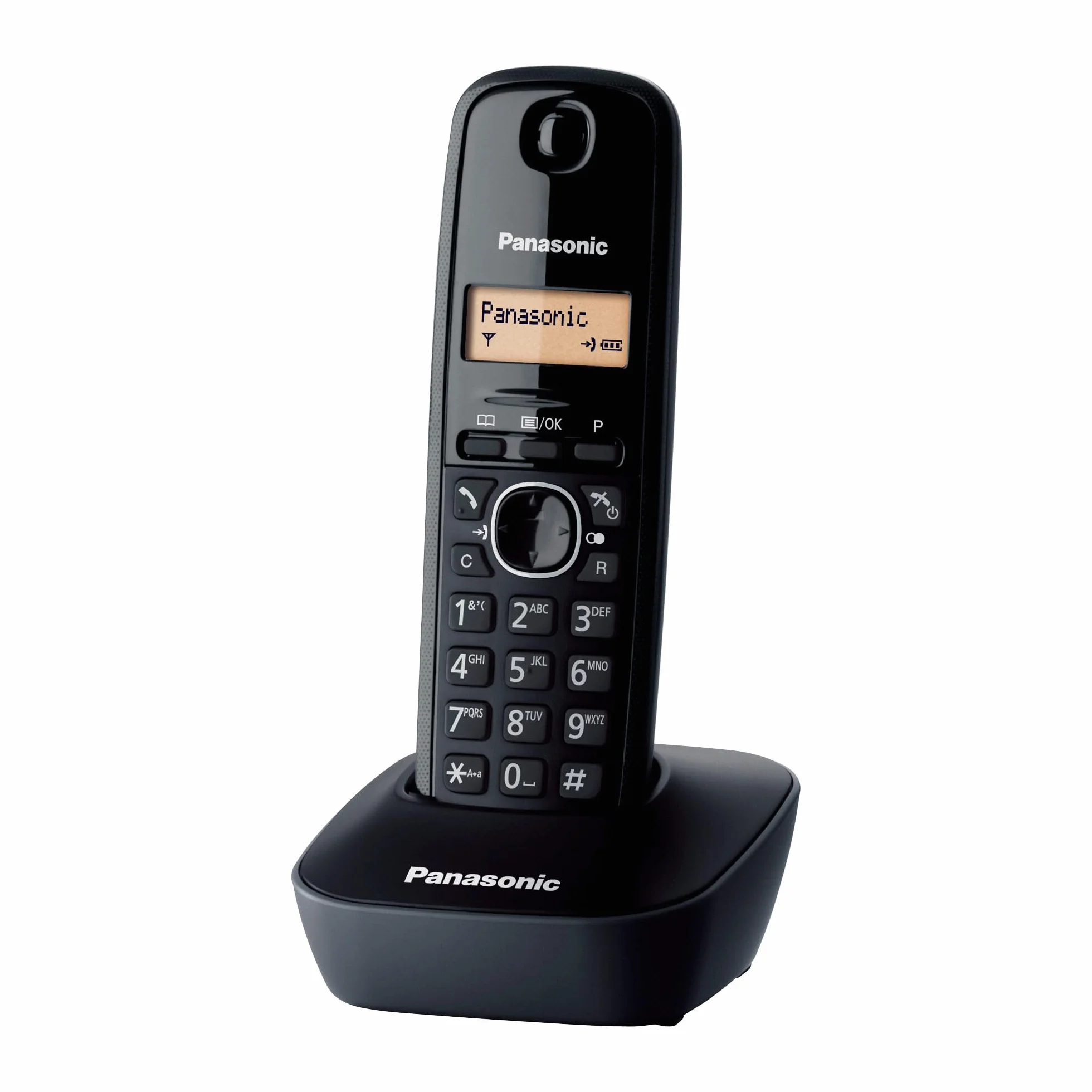 Panasonic KX-TG1611SPH Teléfono Inalámbrico Digital DECT Negro Base y 1 Auricular Identificador Llamadas Batería LCD