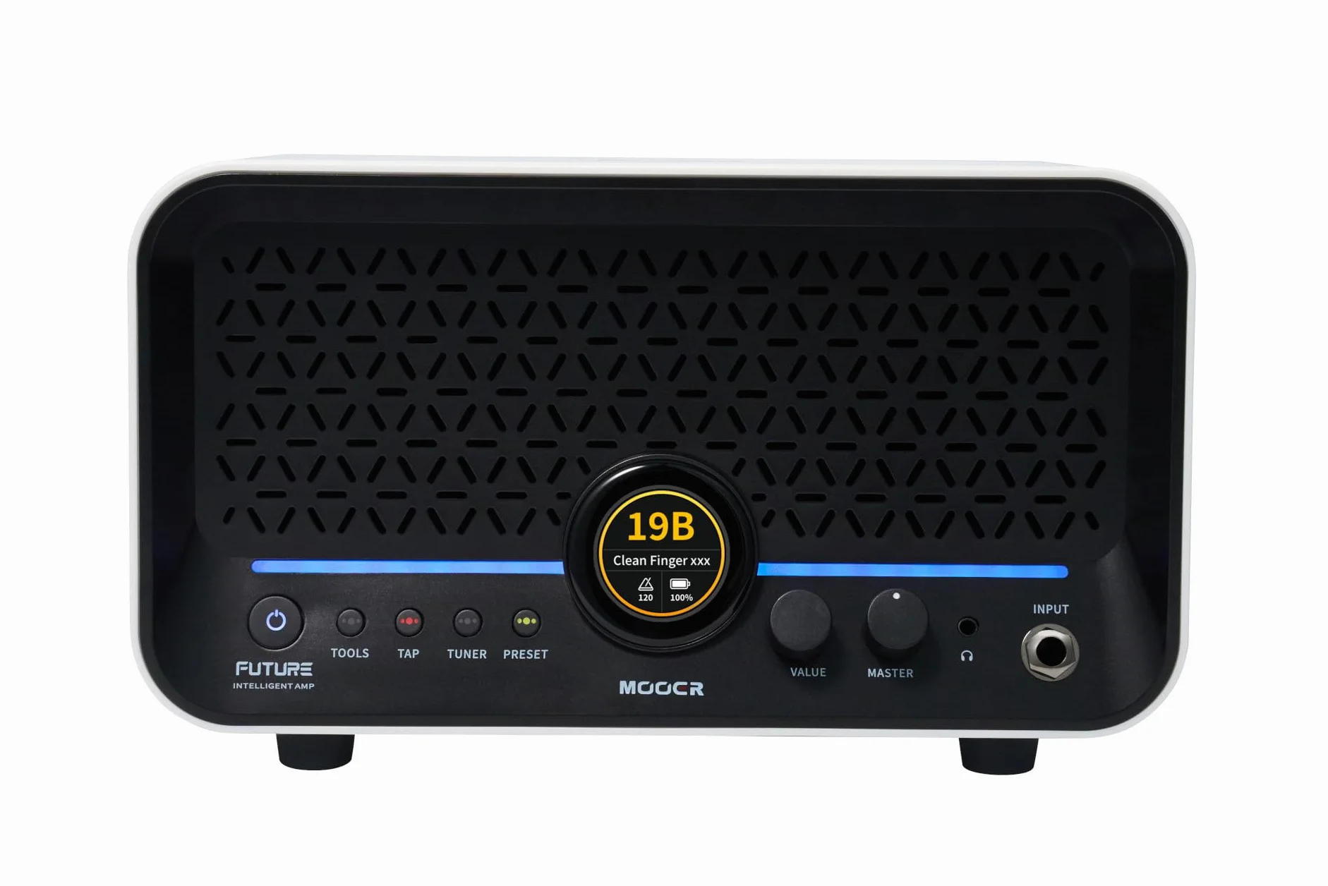 Mooer F15i Li - Combo de Guitarra Multi-Efectos y Modelado, 15 Vatios, con Batería - Blanco Nieve