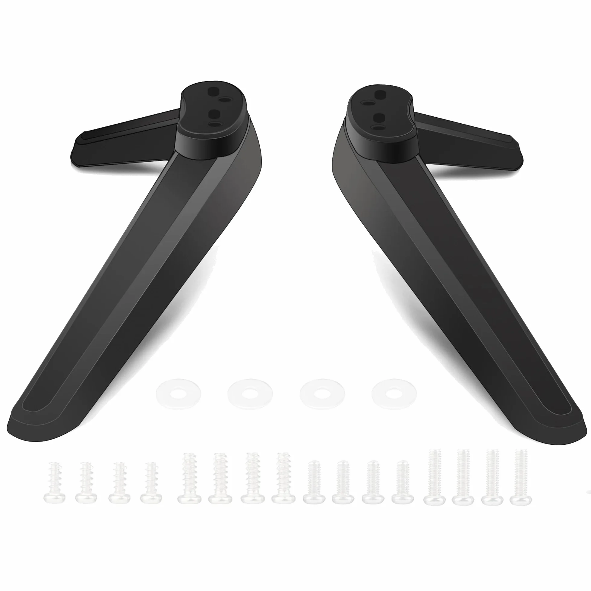 Patas universales para soporte de TV, patas de pedestal de repuesto con tornillos para la mayoría de televisores LED de pantalla plana de plasma, soporte de escritorio de mesa