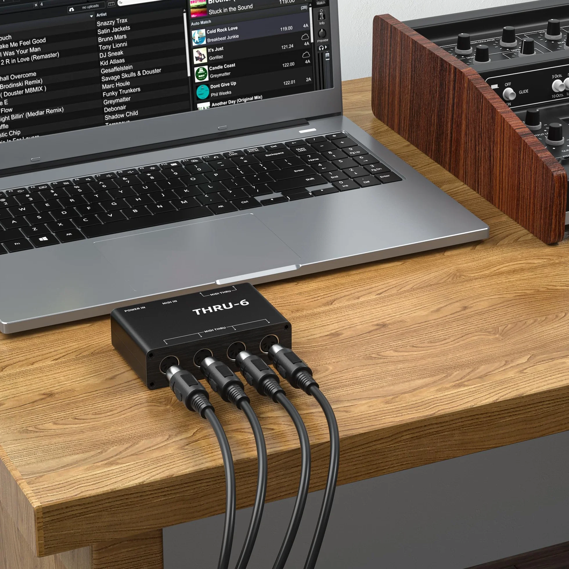 DigitalLife PulseThruX Series | Caja MIDI Thru Autónoma 1-Ent/6-Sal, DIN de 5 Pines, Metal – Para Principiantes, Músicos de Estudio y Artistas en Vivo – Funciona Sin Ordenador 【T6, 1 Ud./Pack】