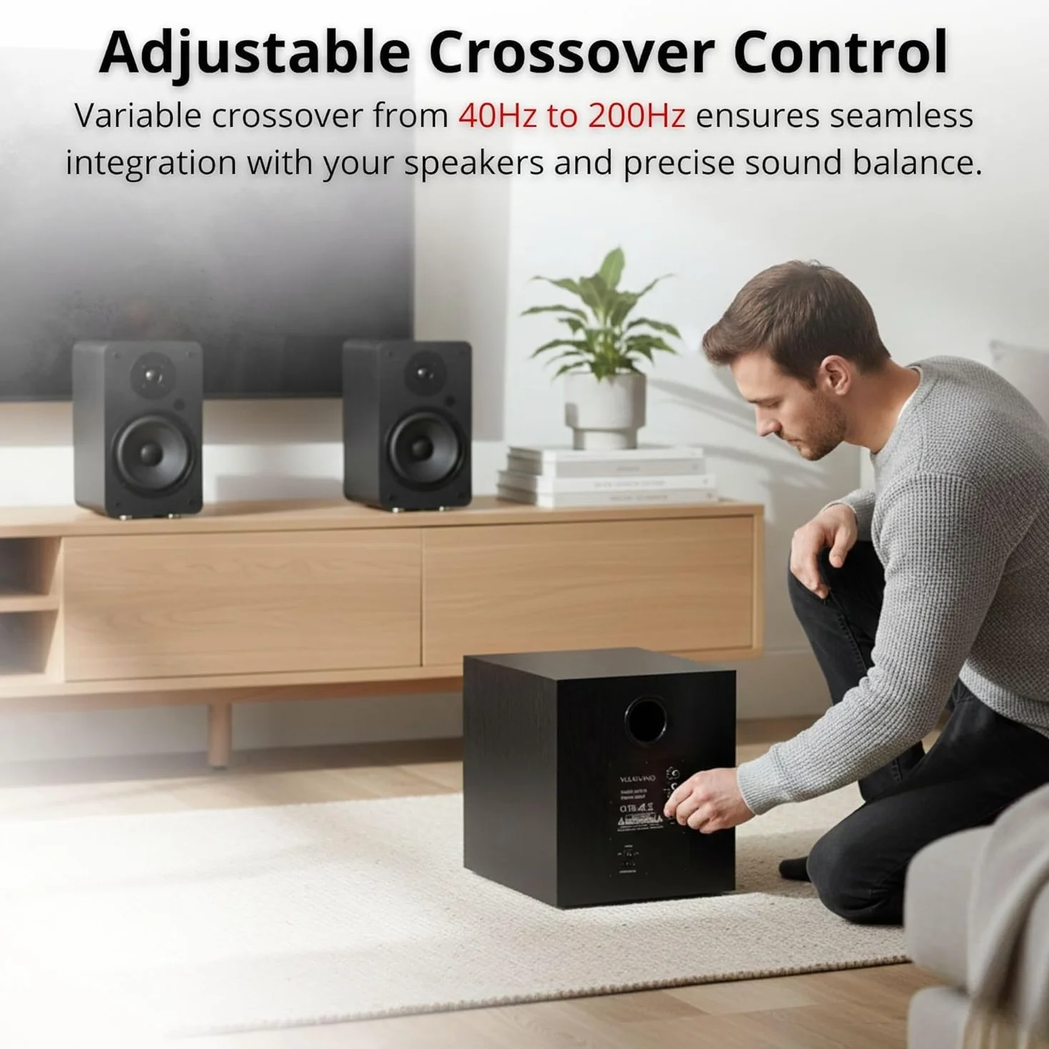 VULKKANO SUB12 Subwoofer Activo de 12 Pulgadas, Frecuencia de 40Hz-200Hz, 200W