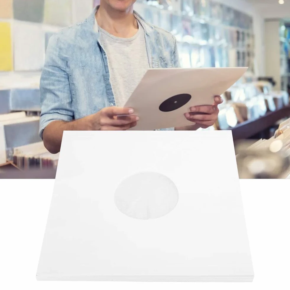 20Pcs Estuche protector para discos de vinilo Estuche protector para reproductor de CD antiestático Materiales de protección ambiental fuertes y duraderos, resistentes y no tóxicos para discos
