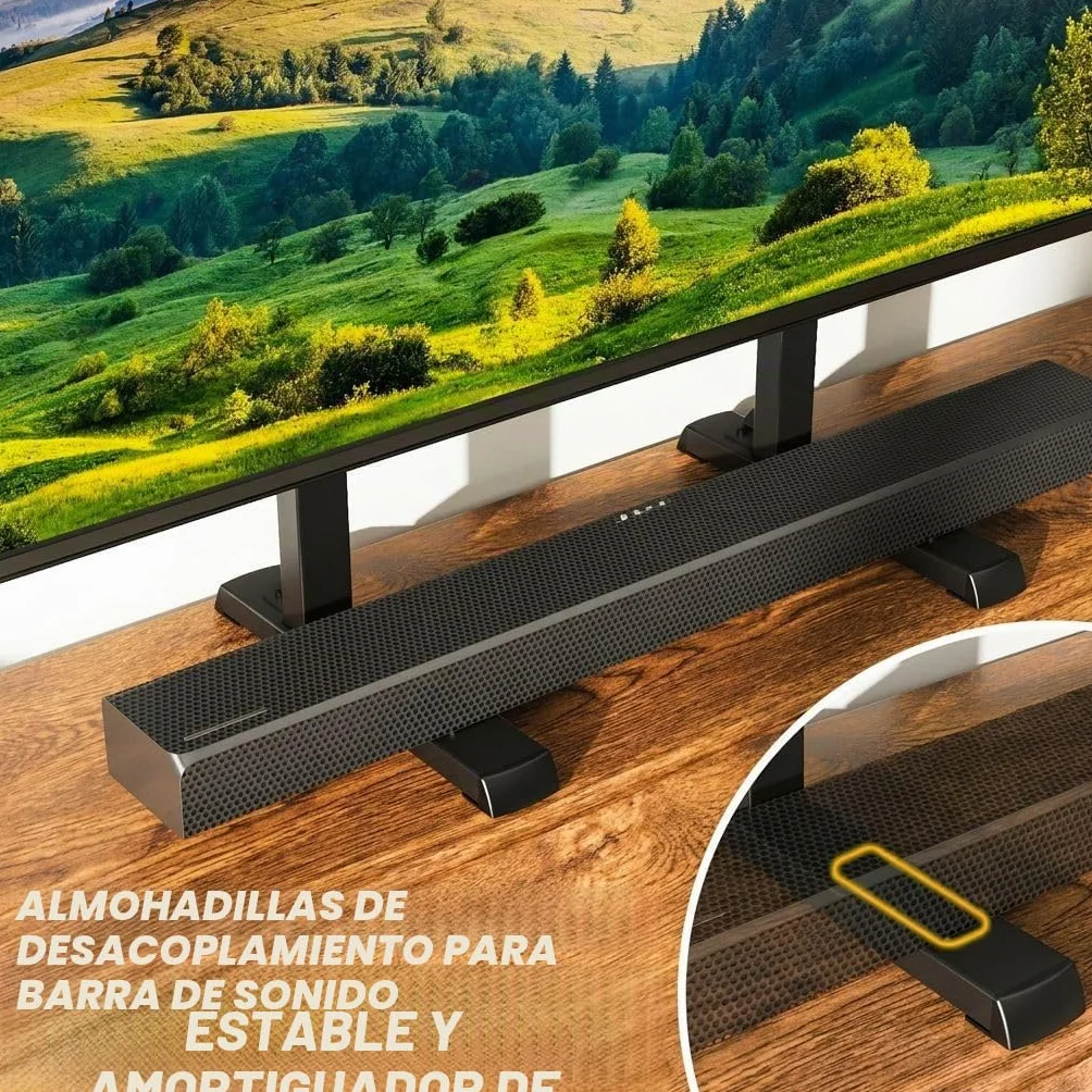 TVON Soporte de TV de Mesa con Patas de TV Ajustables en Altura, Base de Soporte de TV con Gestión de Cables para TV de 37 a 86 Pulgadas, Patas de Acero Soportan hasta 68 KG, VESA Máx 800x600mm