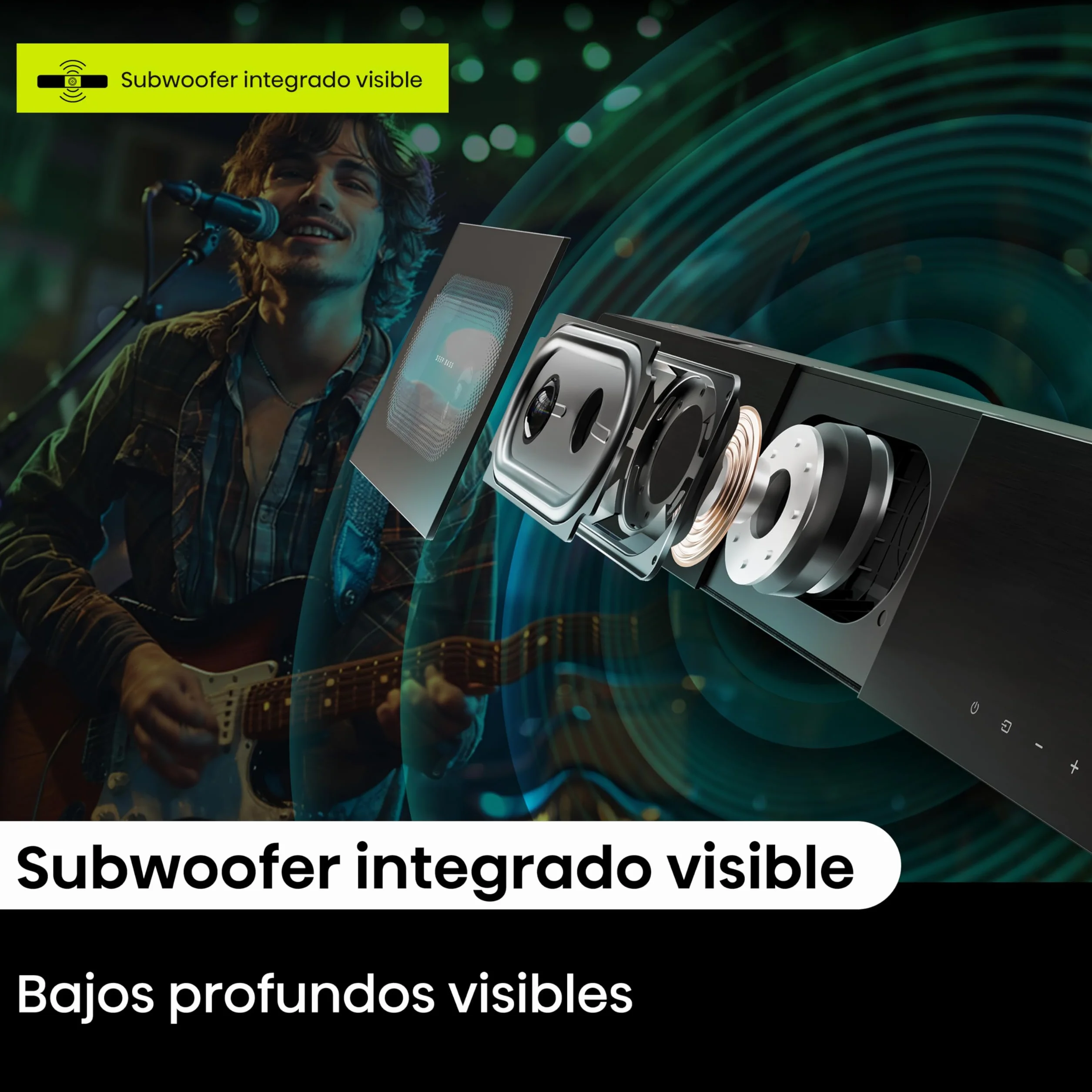Hisense HS2000 Barra de Sonido 2.1 240W Subwoofer Incorporado Dolby Digital Plus DTS Virtual:X