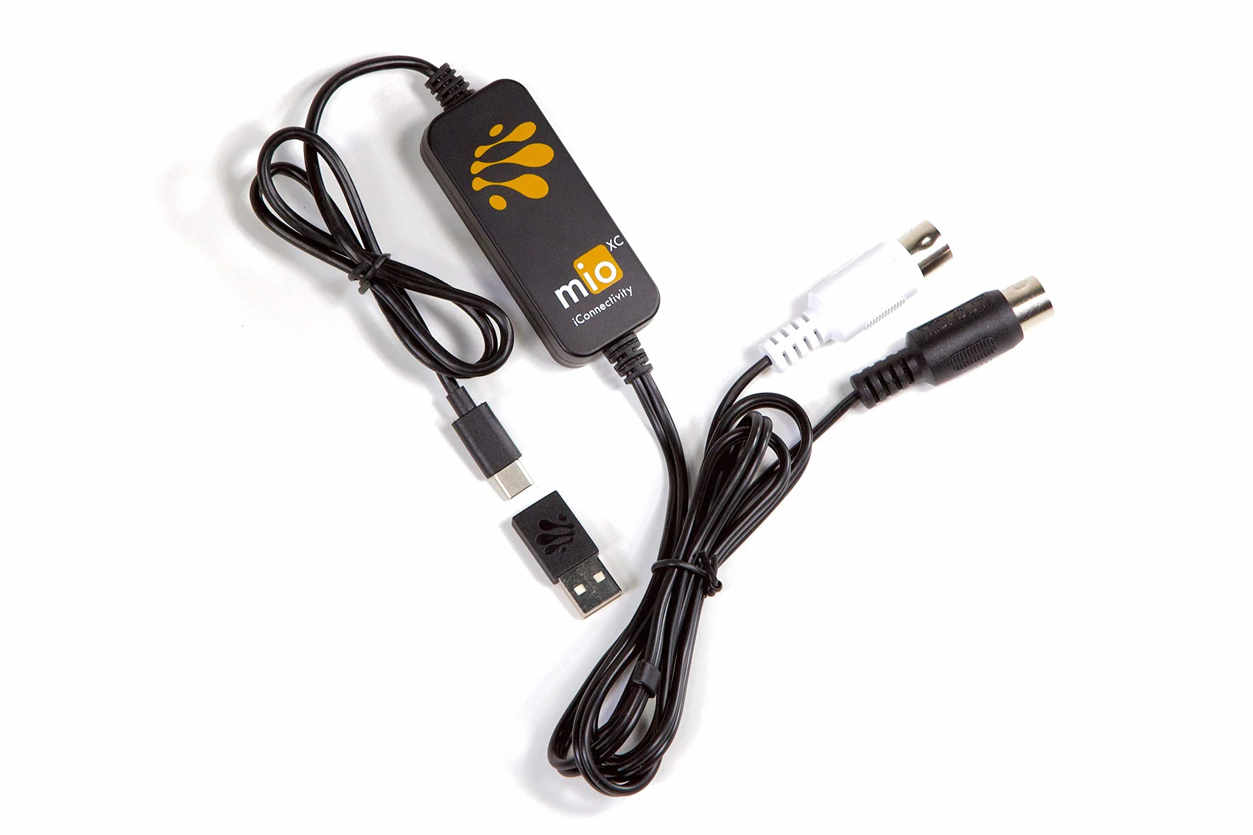 Interfaz MIDI mioXC de iConnectivity (fusión USB Tipo-C y USB Tipo-A, interfaz MIDI de 16 canales, compatible con Mac, PC, iOS y Android, procesador ARM Cortex de 32 bits, baja latencia).