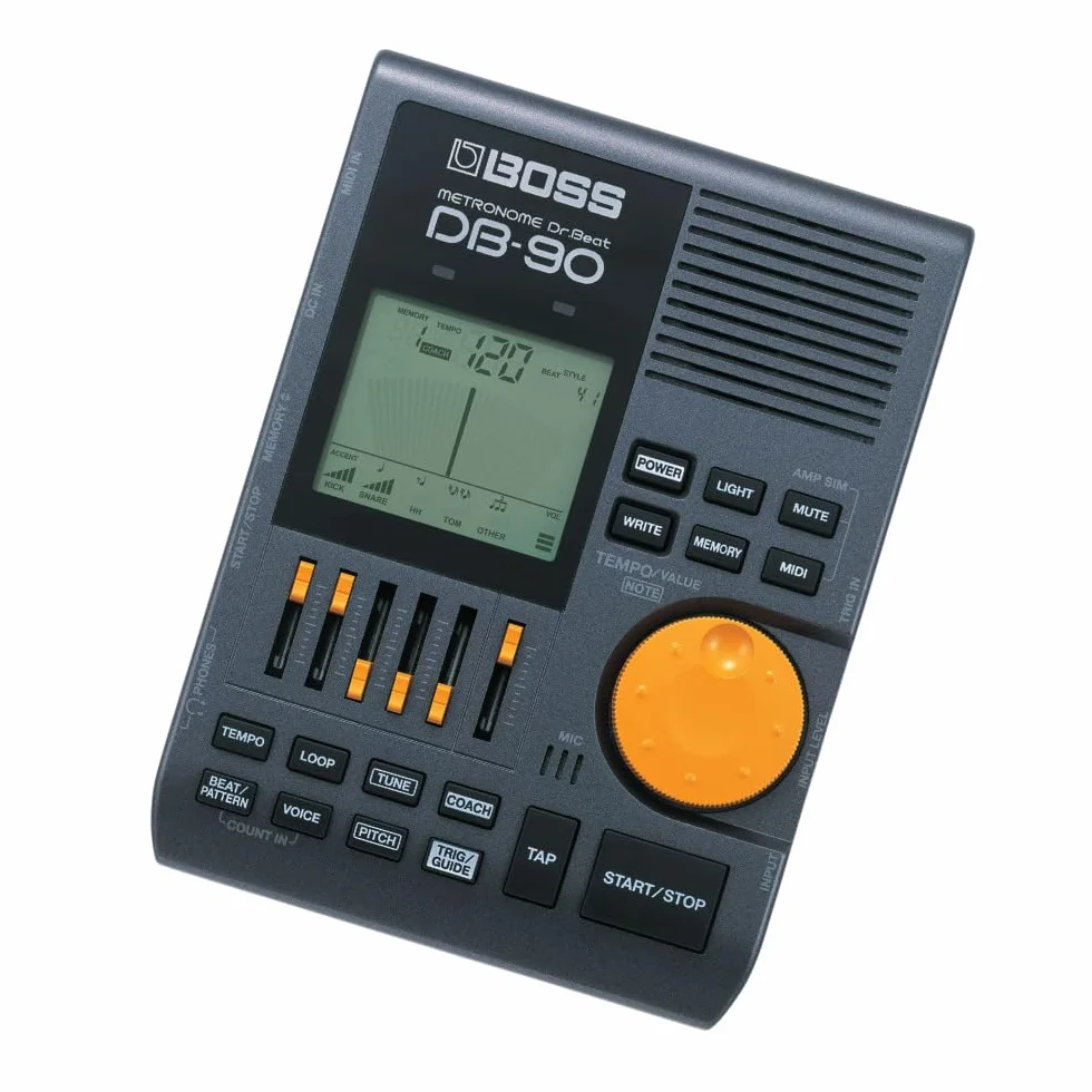 Metrónomo digital BOSS DB-90 — 4 sonidos de metrónomo y entrada MIDI