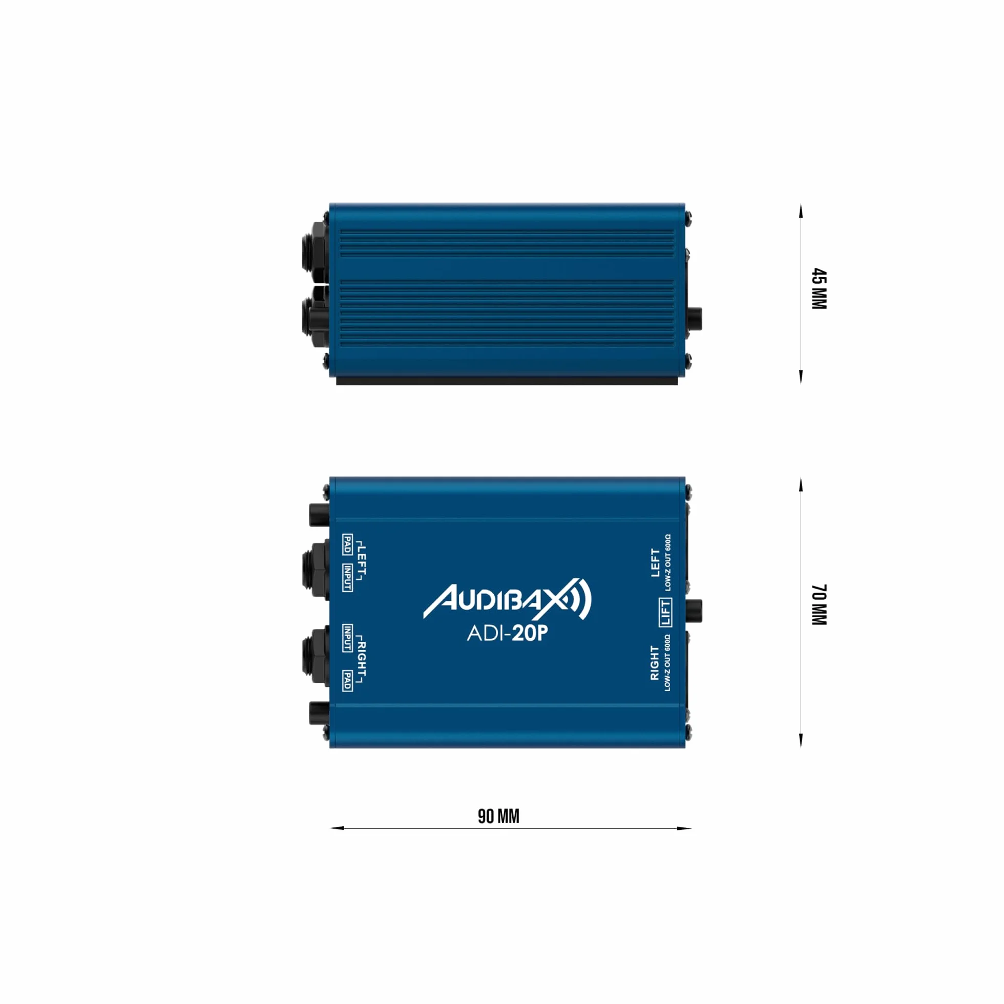 Audibax ADI-20P Caja DI Pasiva de 2 Canales