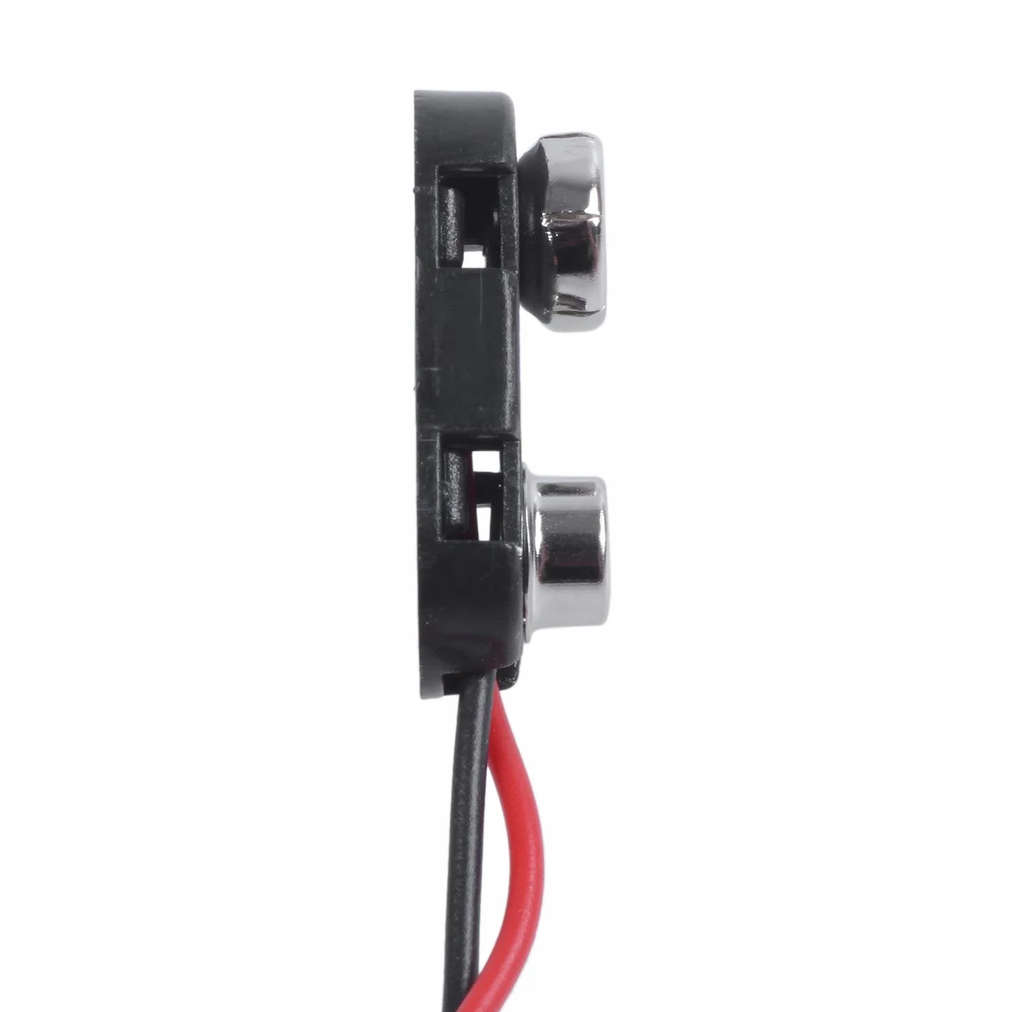 5 Piezas Negro Carcasa de plastico 14,99 cm Dos-con Cable 9 V Conectores para Pilas Recargables de