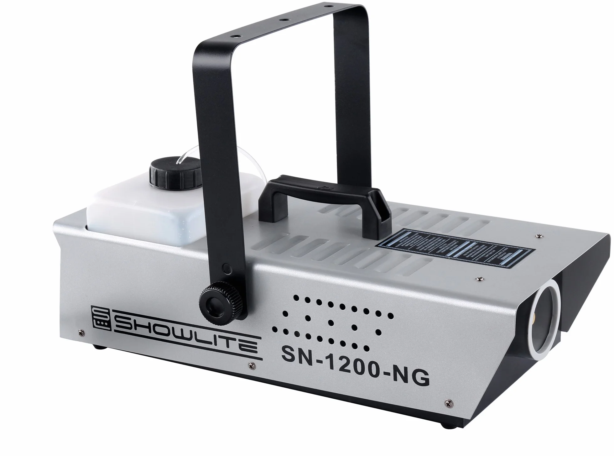 Showlite SN-1200 Set de Máquina de Humo (1200 vatios, 350m³ de salida de humo/min, 7 min de calentamiento, mando por cable y por radio, 5 L de líquido para humo)