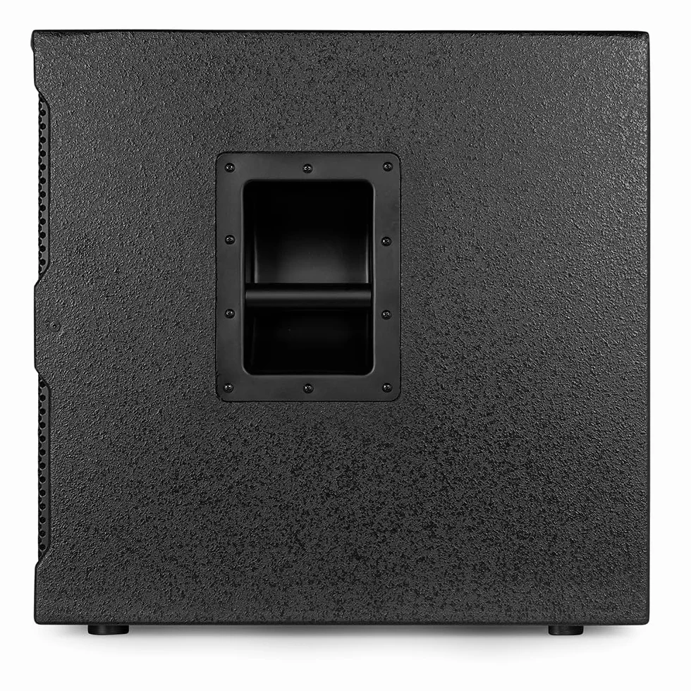 Power Dynamics PDY218SA subwoofer Amplificado de 18" y 1000W de Potencia Pico, entradas XLR balanceadas y RCA, limitador Integrado, Crossover Ajustable, Asas Laterales de Transporte, Color Negro