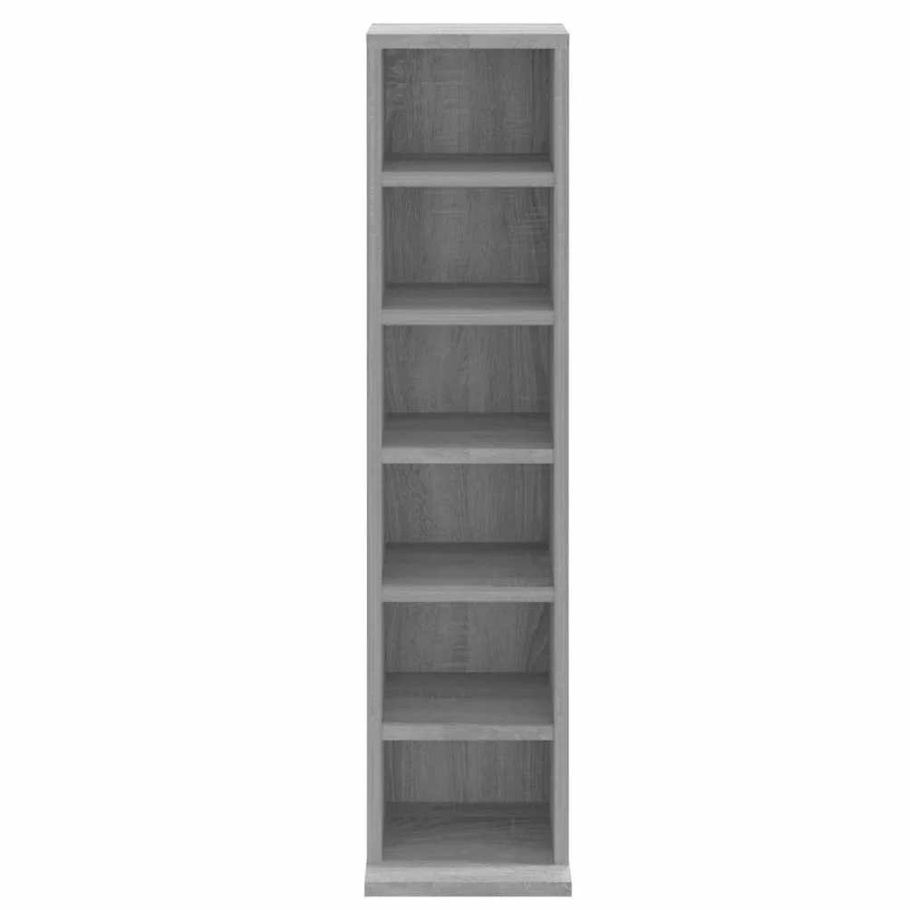 Toshilian Estantería de almacenamiento para CD/DVD, armario de CD, mueble de almacenamiento de CD, armario de CD Sonoma gris 21x20x88 cm Madera de ingeniería