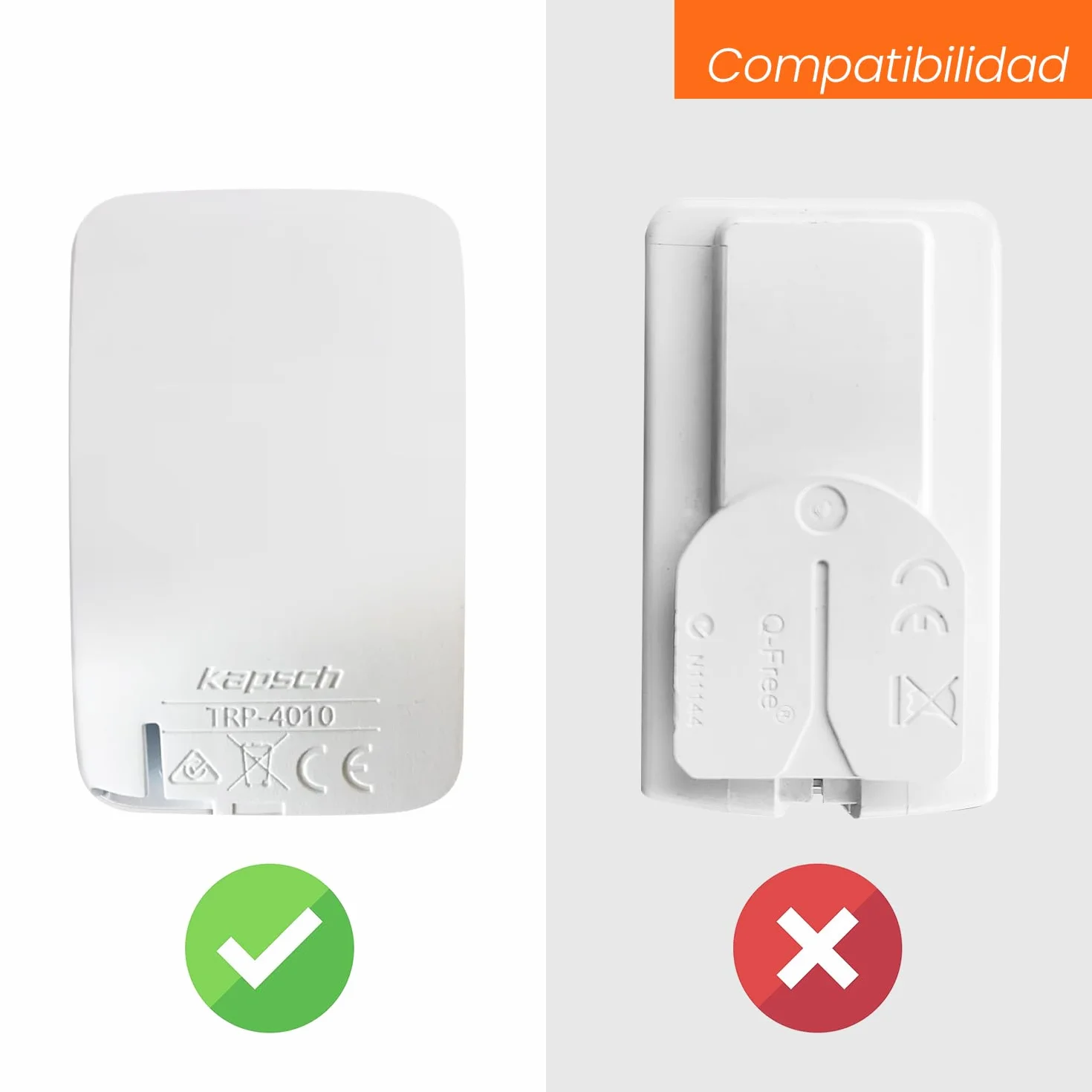Soporte para Peaje de Autopista Compatible con Via-T, Fulli Kapsch TRP-4010, 1 Pieza, Blanco
