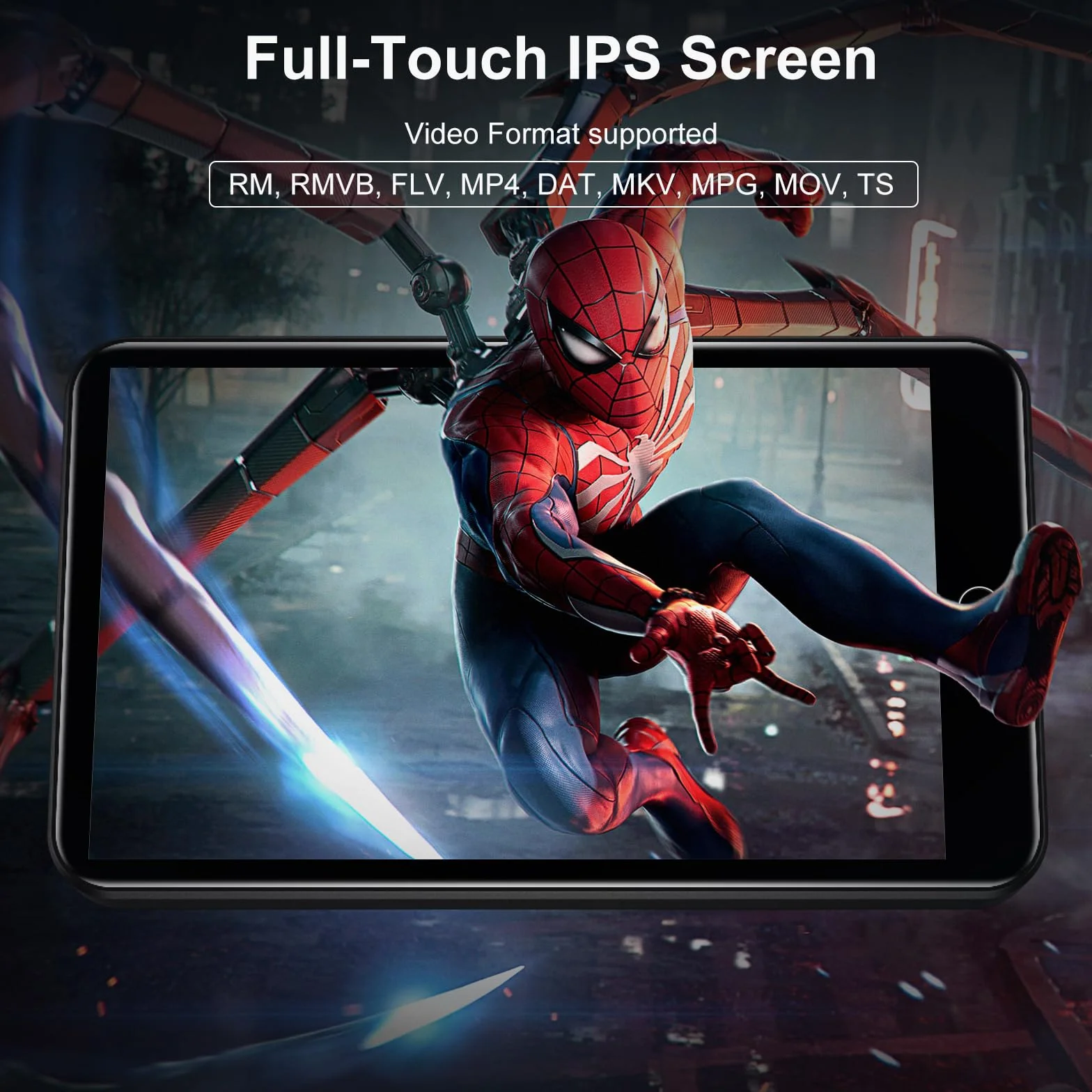 Android Reproductor MP3 con Bluetooth y WiFi, Reproductor MP4 de 80GB con Spotify, Amazon Music, Audible, Play Store, Radio FM, Reproductor de música con Pantalla táctil de 4,0 Pulgadas y Altavoz