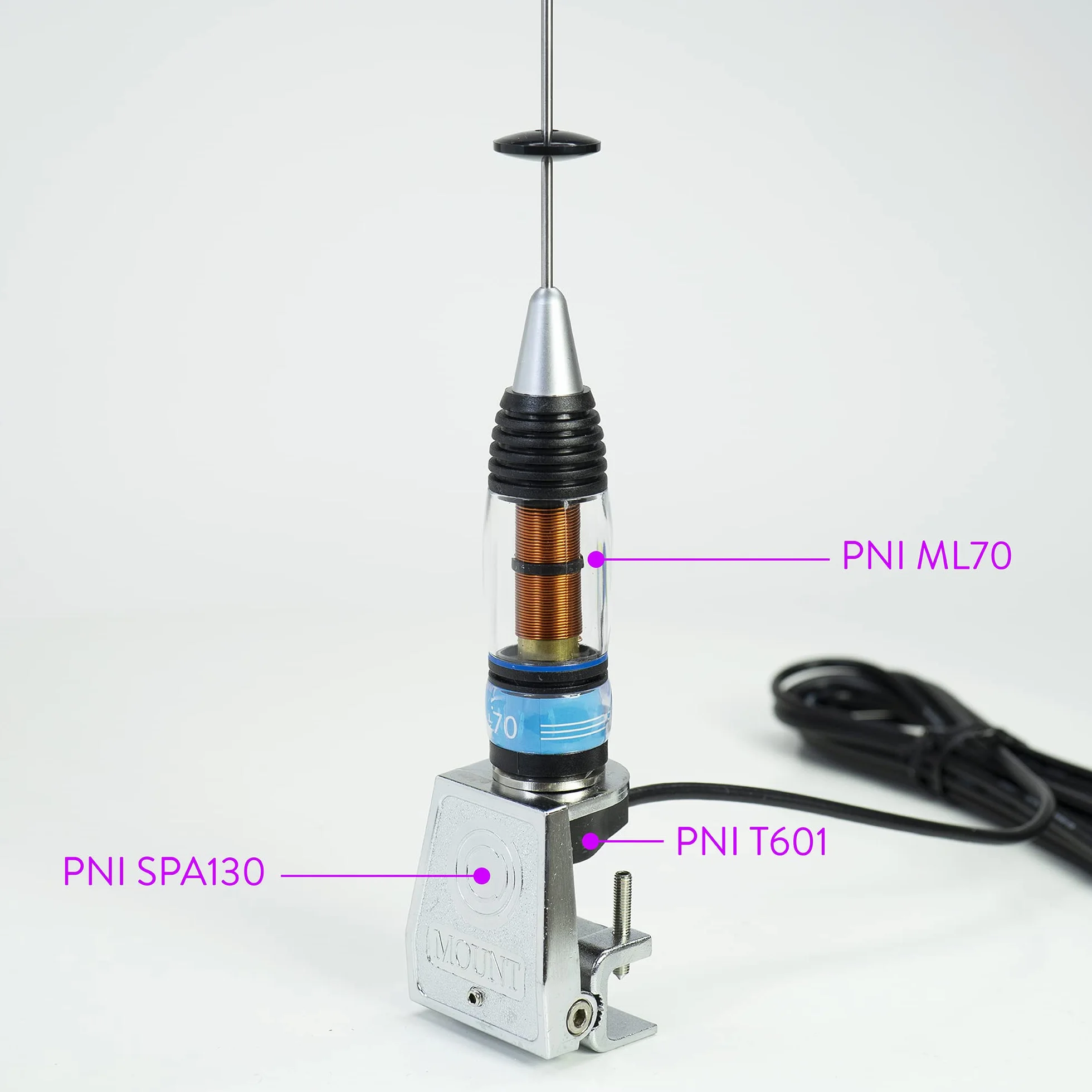 Antena CB PNI ML70, Longitud 70 cm, 26-30 MHz, 200 W, sin Accesorios