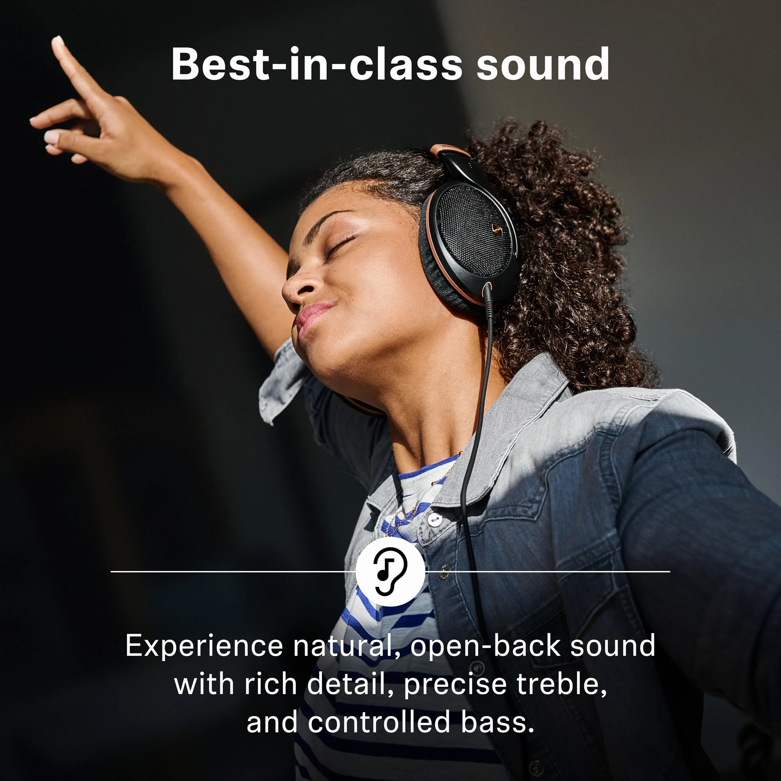 Auriculares con Cable Sennheiser HD 505 SE - Auriculares circumaurales con Sonido y Graves, Diadema más cómoda para Escuchar música - Cable de 1,8m, Funda con cordón - Edición Cobre