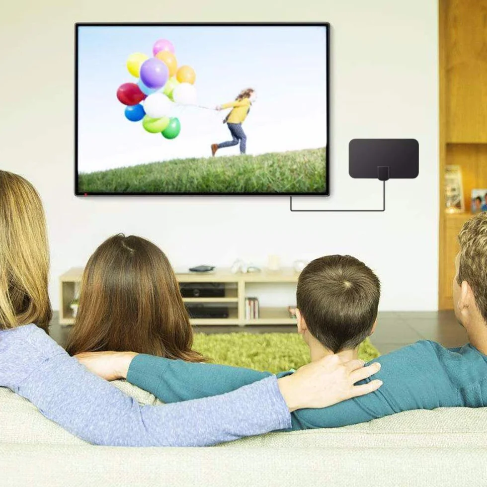 DollaTek Antena de TV Digital Amplificador de señal de Alcance de 50 Millas F-TV HDTV Compatible Antena Interior 4K DVB-T2 ATSC Antena