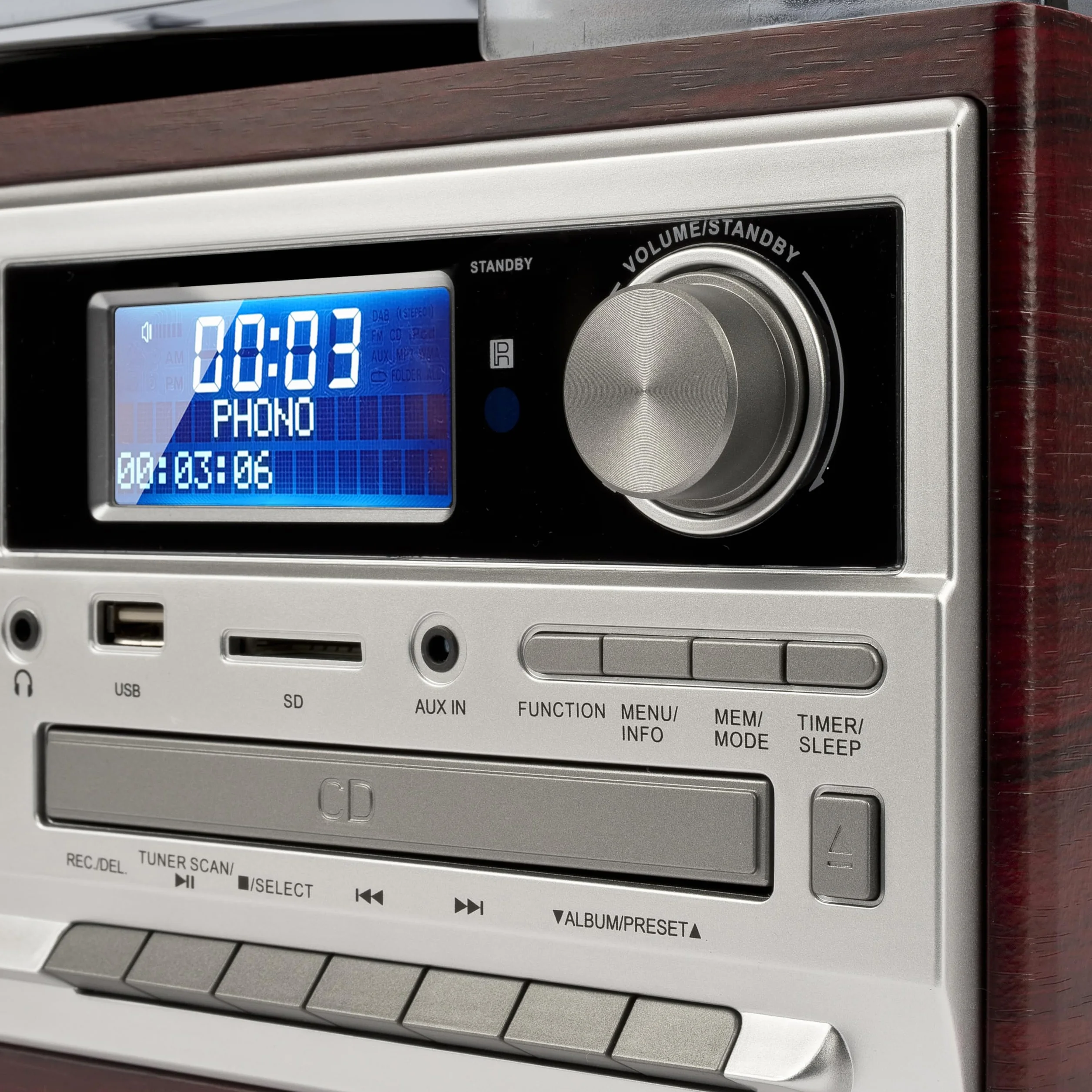 Trevi TT 1072 Dab Tocadiscos estéreo Bluetooth con Receptor Digital Dab/Dab+