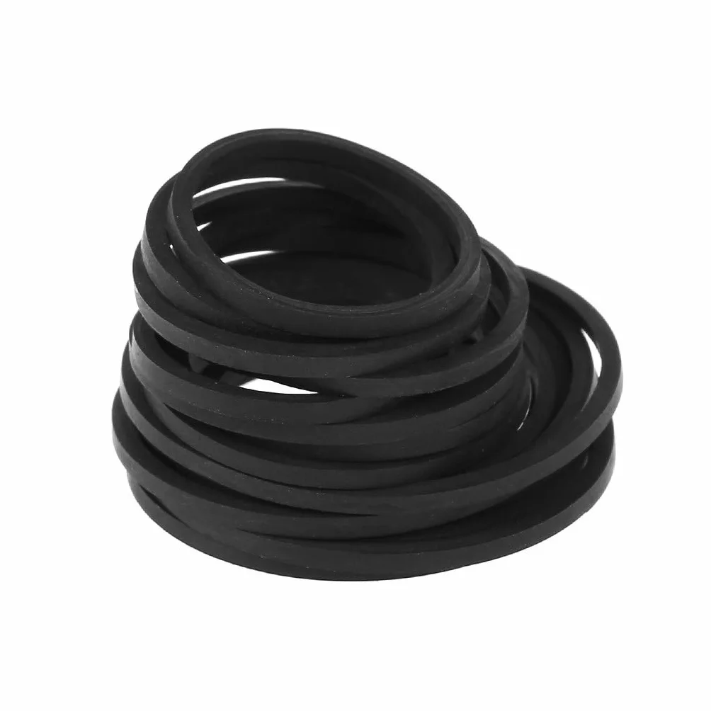 20 correas cuadradas de goma de 2 mm de ancho, 40-65 mm/75-100 mm/110-145 mm, cinta de transmisión de cinta de casete negra, adaptador de grabadora, soporte de estante de exhibición, soporte de