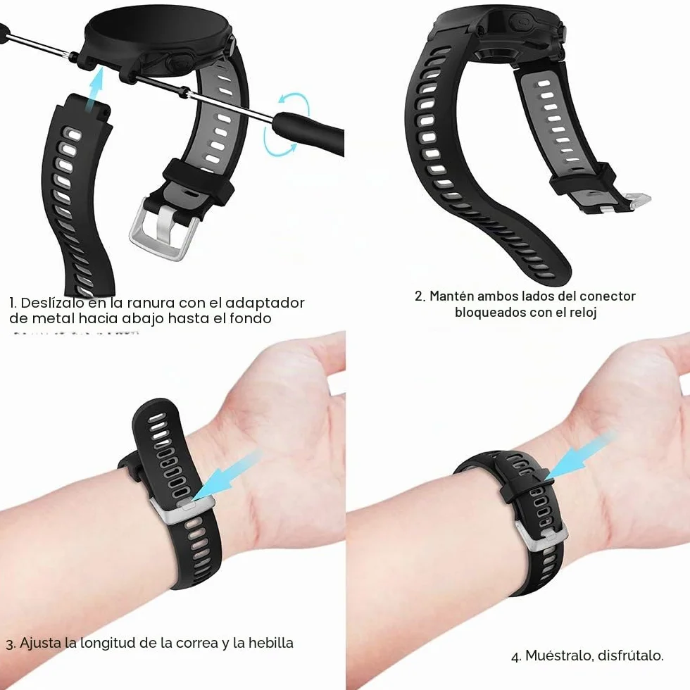 Correa Forerunner 735XT, Correas de Silicona con Liberación Rápida para Forerunner 735XT 235 235Lite 230 220 620 630