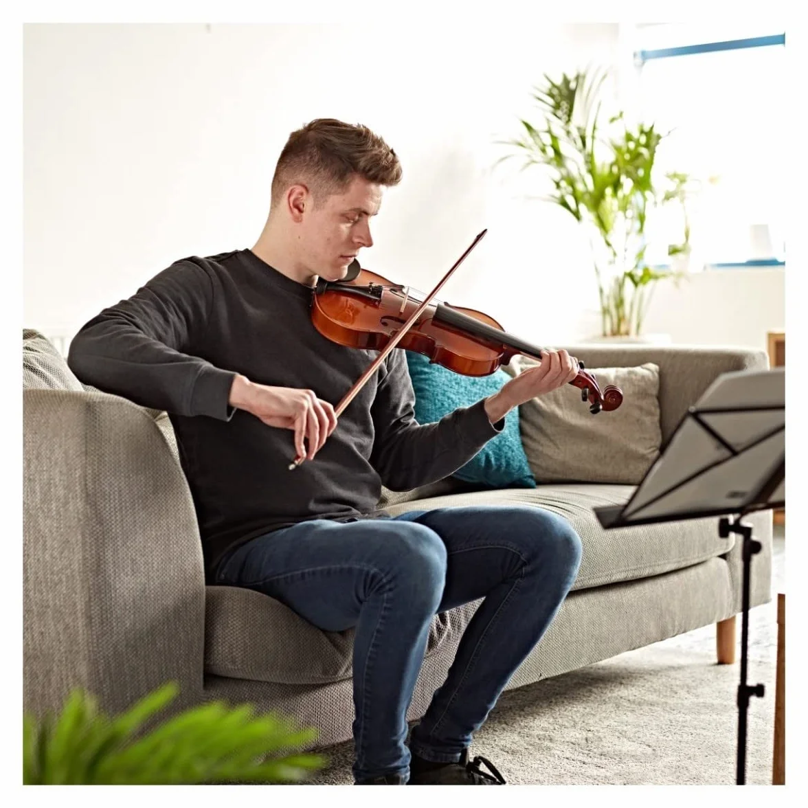 Gear4music Violín Full Size Para adultos principiantes con estuche y arco