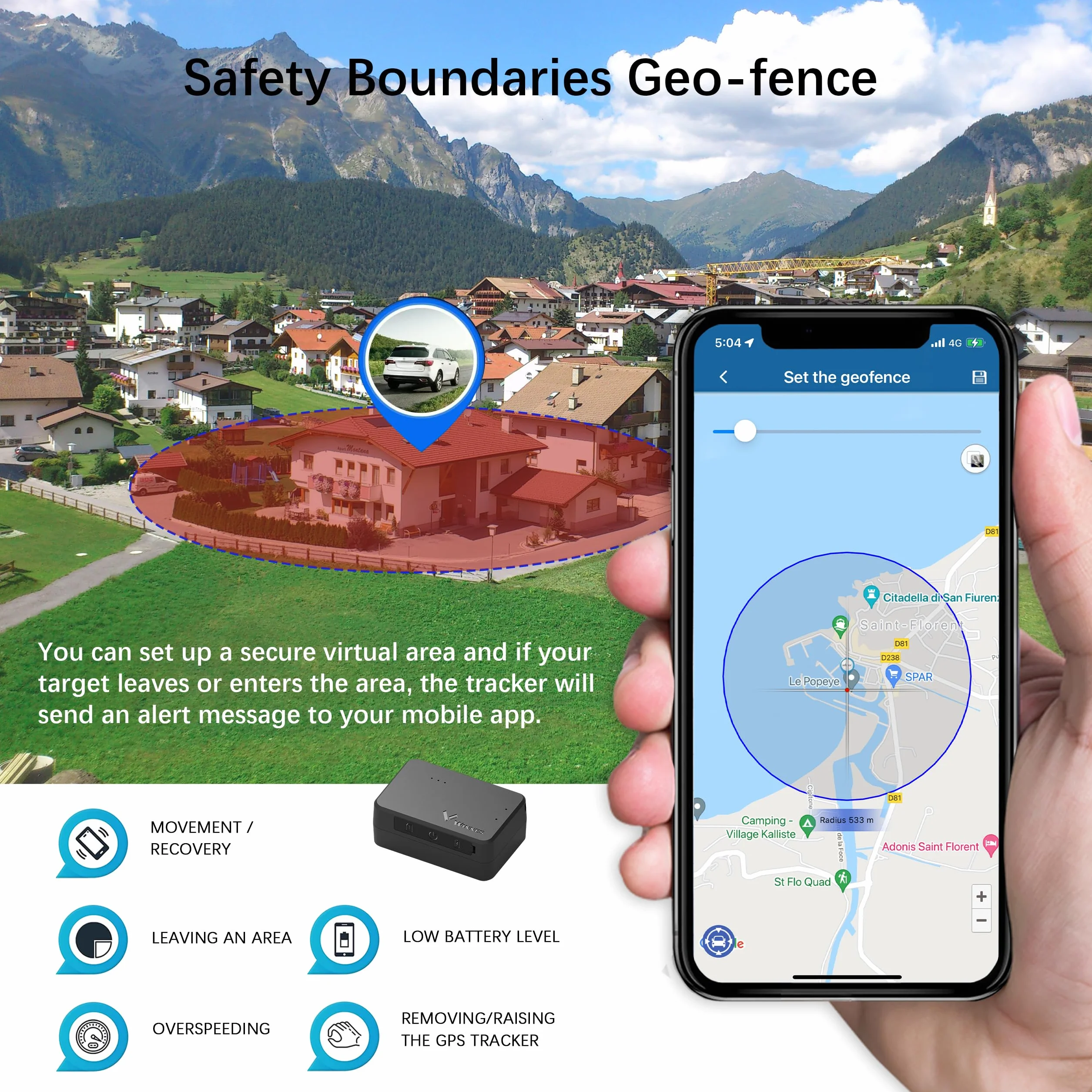 Mini Localizador GPS 4G Coche con Tarjeta SIM 1500mAh 60 Días en Espera Magnético Antirrobo TK903