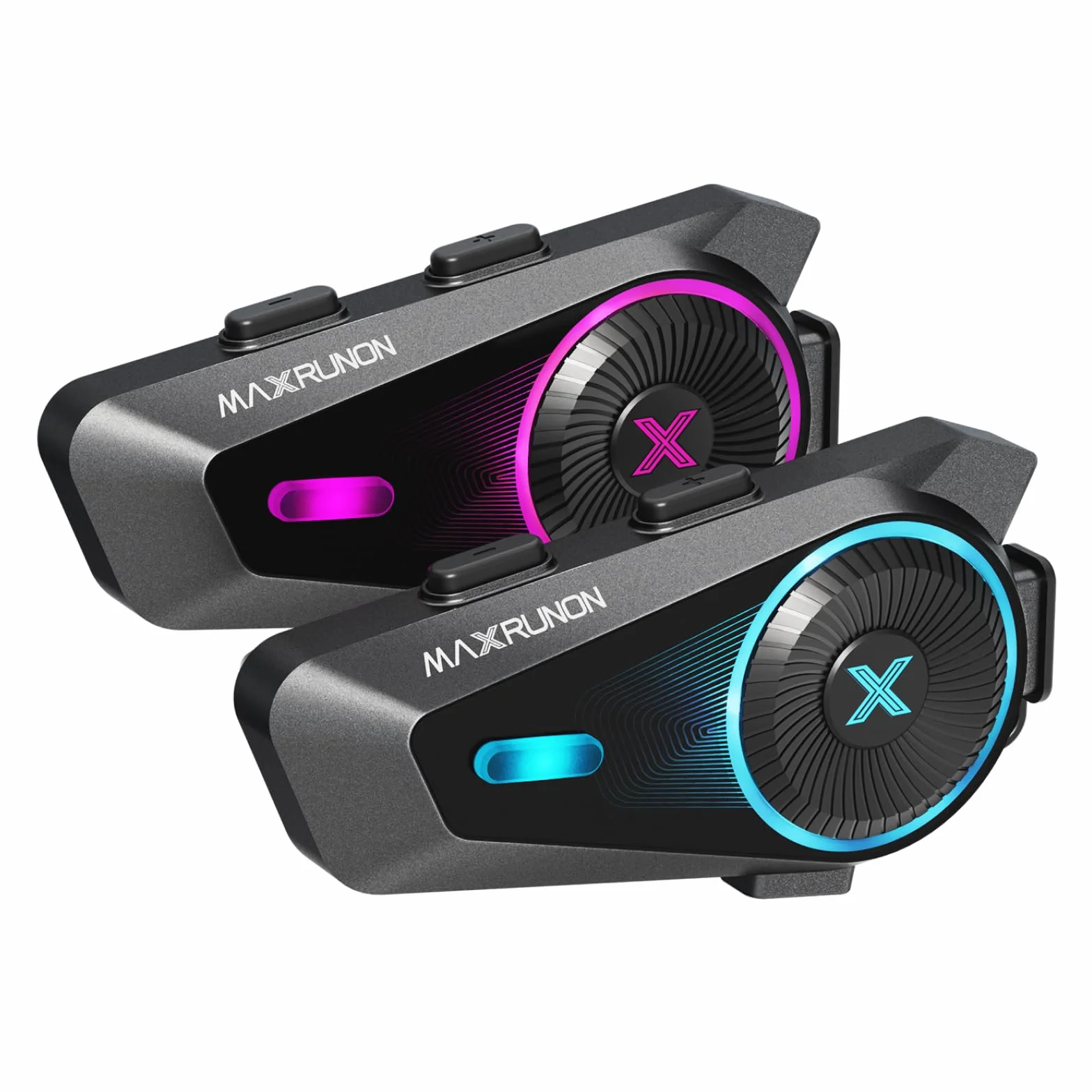 Intercomunicador Casco Moto Bluetooth 5.4, 4 Motociclistas, Cancelación de Ruido, IPX7, 2 Pack