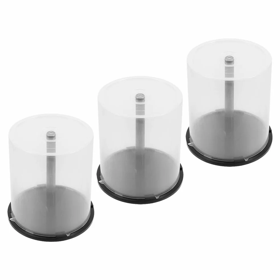 Alipis Contenedor De Almacenamiento De Cd Transparente Con Capacidad Para 100 Discos Cubo De Plástico Con Eje Organizador Apilable Para Cd Dvd Bluray Juegos Multimedia