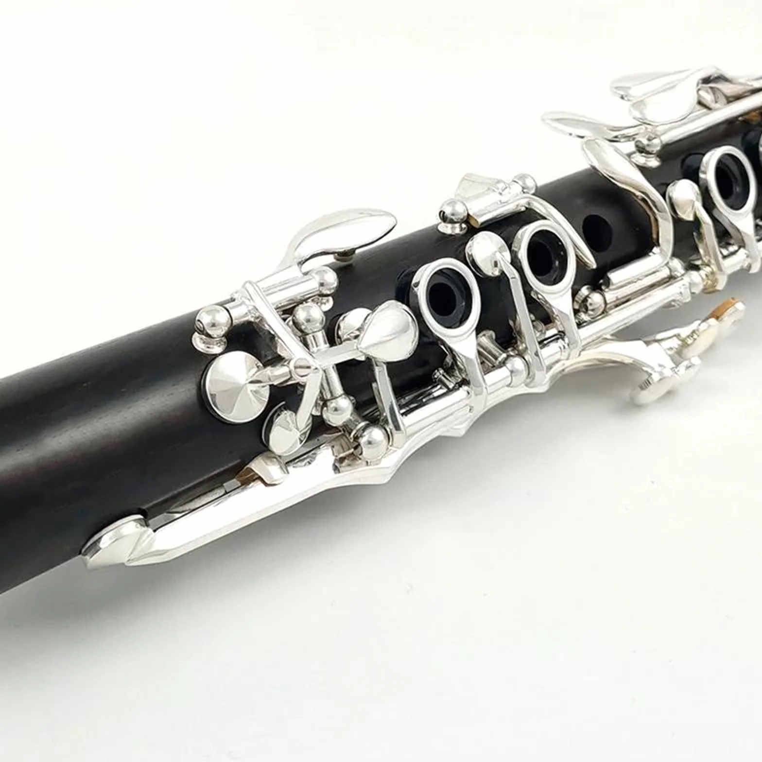 Clarinete Clarinete Ébano Eb Con Estuche Teclas Plateadas Instrumento De Madera ME1