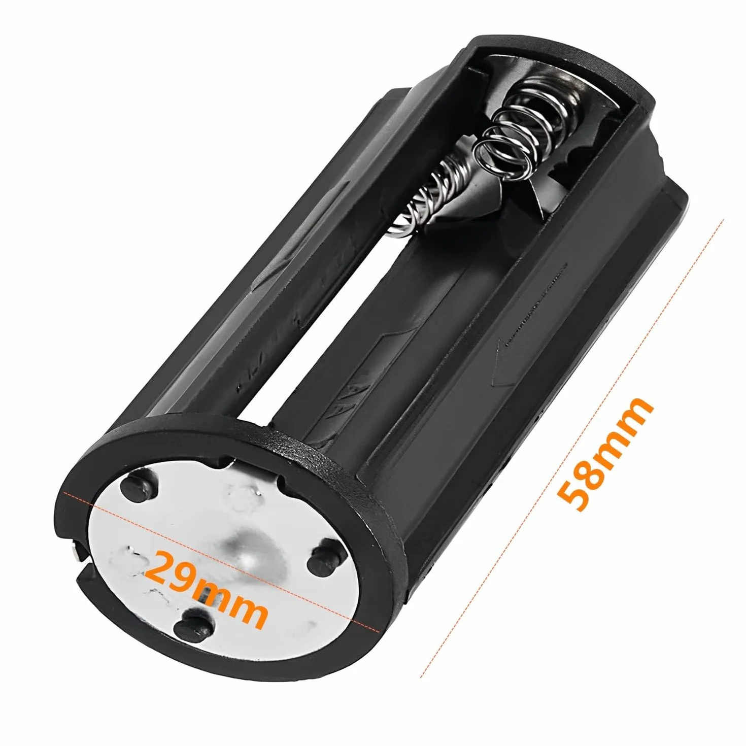 TECHZOCO Portapilas cilíndrico AAA, Soporte de Batería AAA, Caja para Pila AAA, Conexión por Soldadura, Voltaje Total: 4.5V (1.5V por Pila), Apto para 3 Pilas FR03, HR03, LR03, Negro