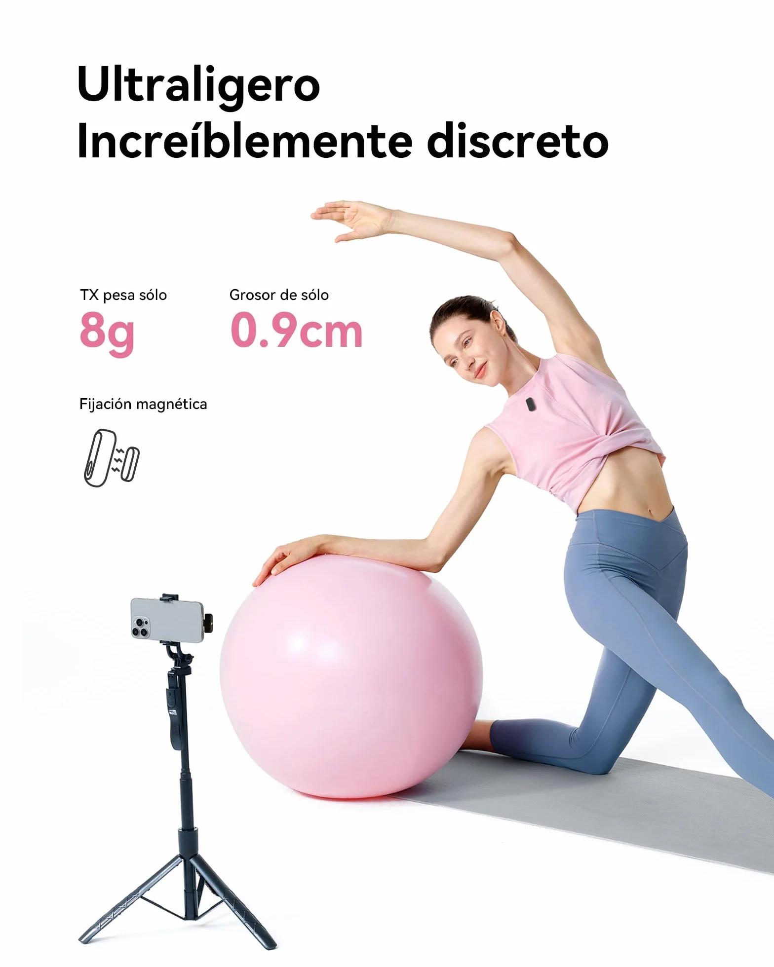 Hollyland Lark A1 Duo - Mini micrófono inalámbrico para iPhone 15/16 y Android (2 TX + USB-C RX + Estuche de Carga), micrófono magnético para Youtube, TikTok, podcasts y entrevistas (Negro)