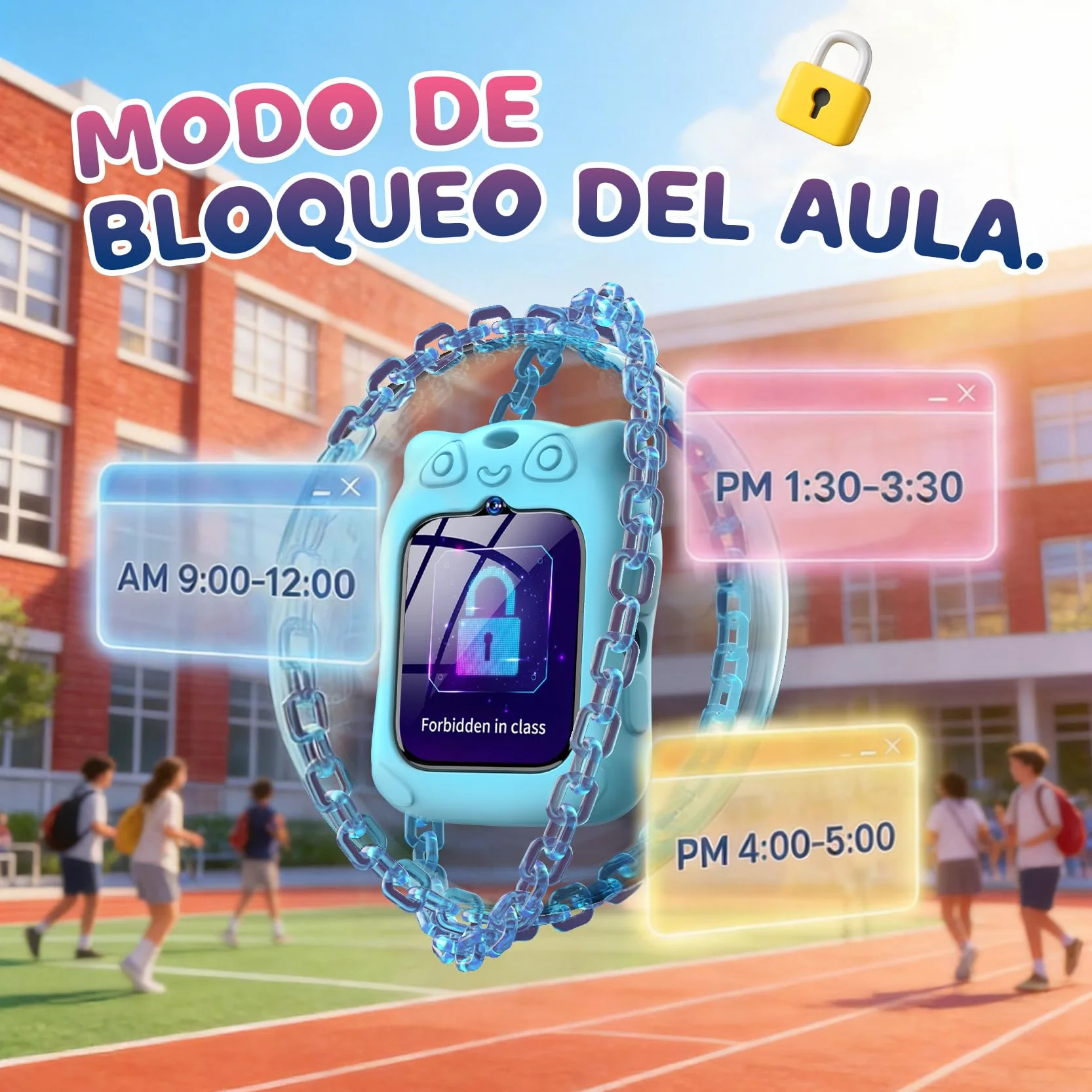 Blackview Smartwatch, 1.75” Reloj Inteligente Niño con GPS Posición, LED Linterna, SOS Llamar, Videollamadas, Chat de Voz, Smartwatch Niños con Podómetro, Juego, Despertador, Modo Escuela, Azul