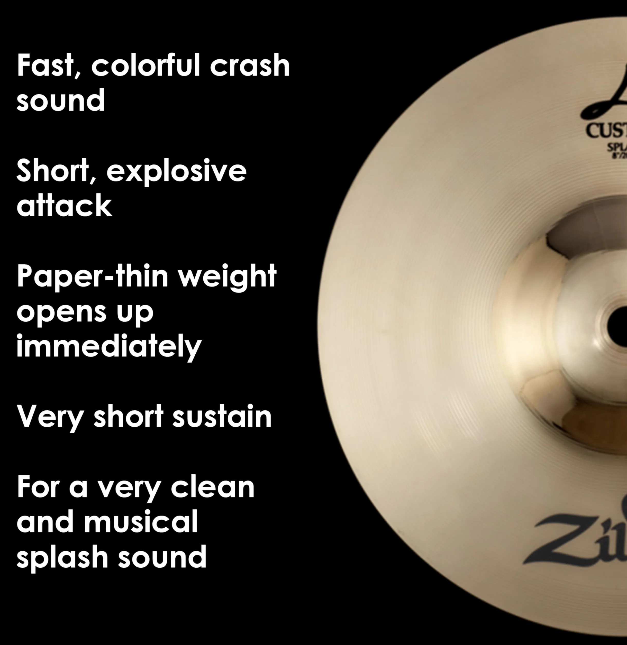 ZILDJIAN A20538 A Custom Platillo A Custom 8" splash