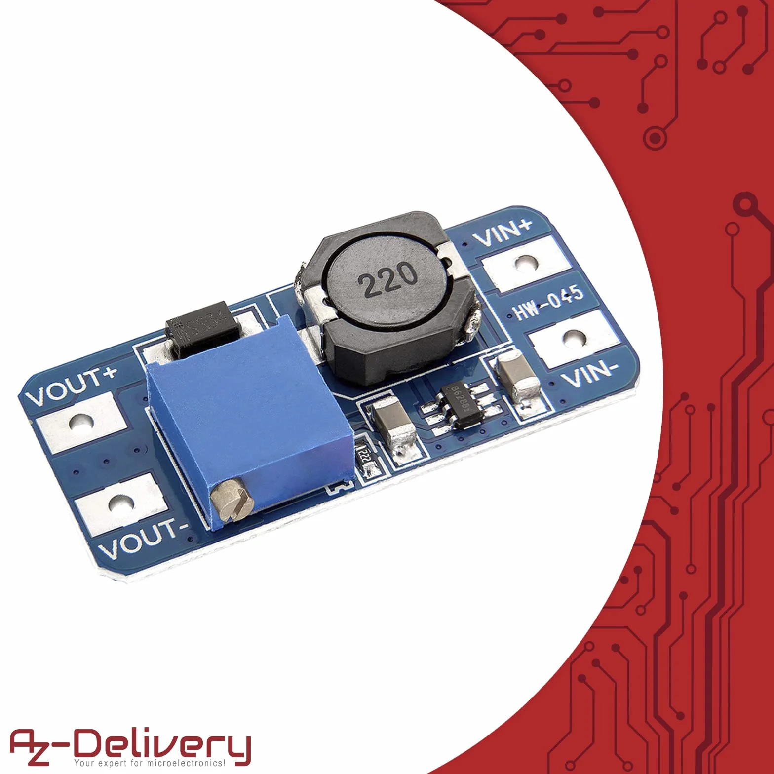 AZDelivery 5x MT3608 DC-DC Step Up Module Compatible con Arduino
