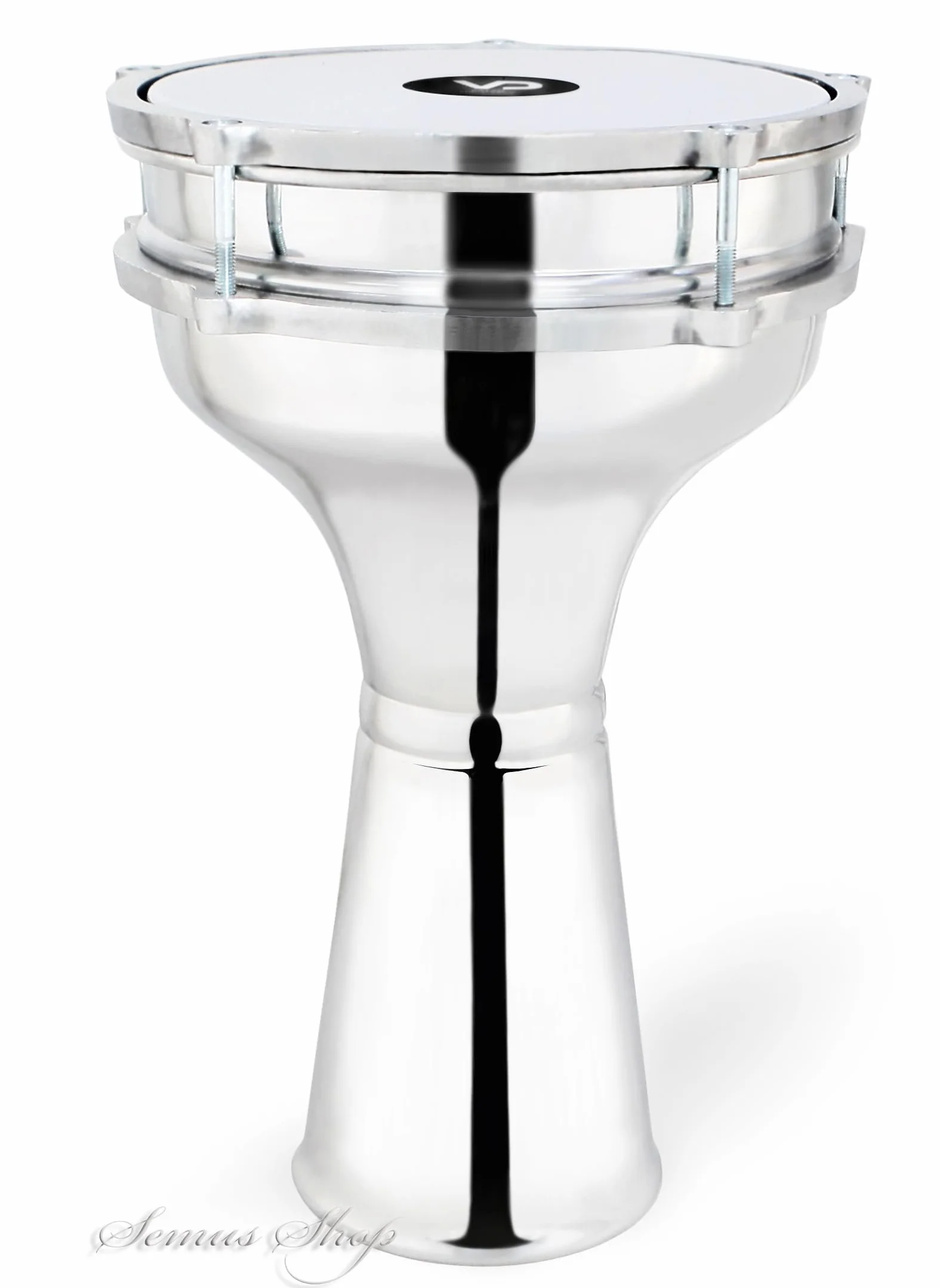 Aluminio oriental 7 1/4" x 13 1/3" Darbuka Percusión, Darbuka turca