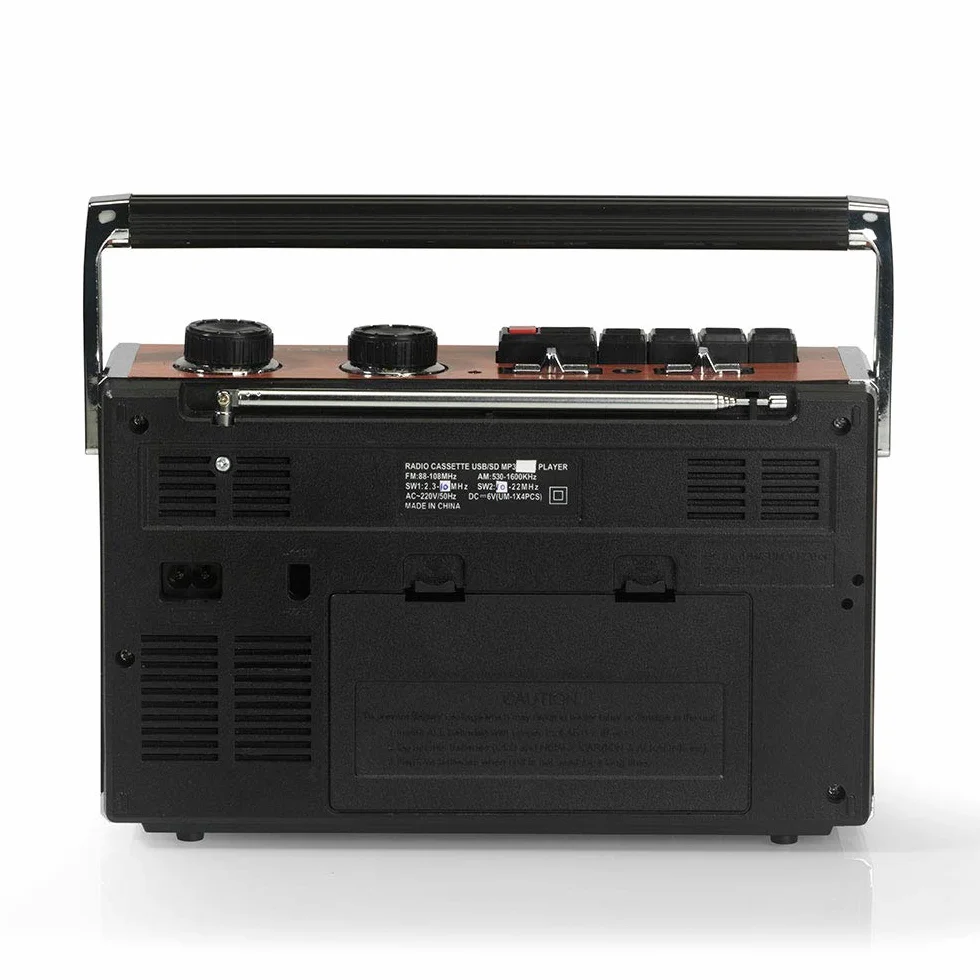 Ricatech PR85 Reproductor y grabadora de casetes Radio AM/FM/SW USB SD