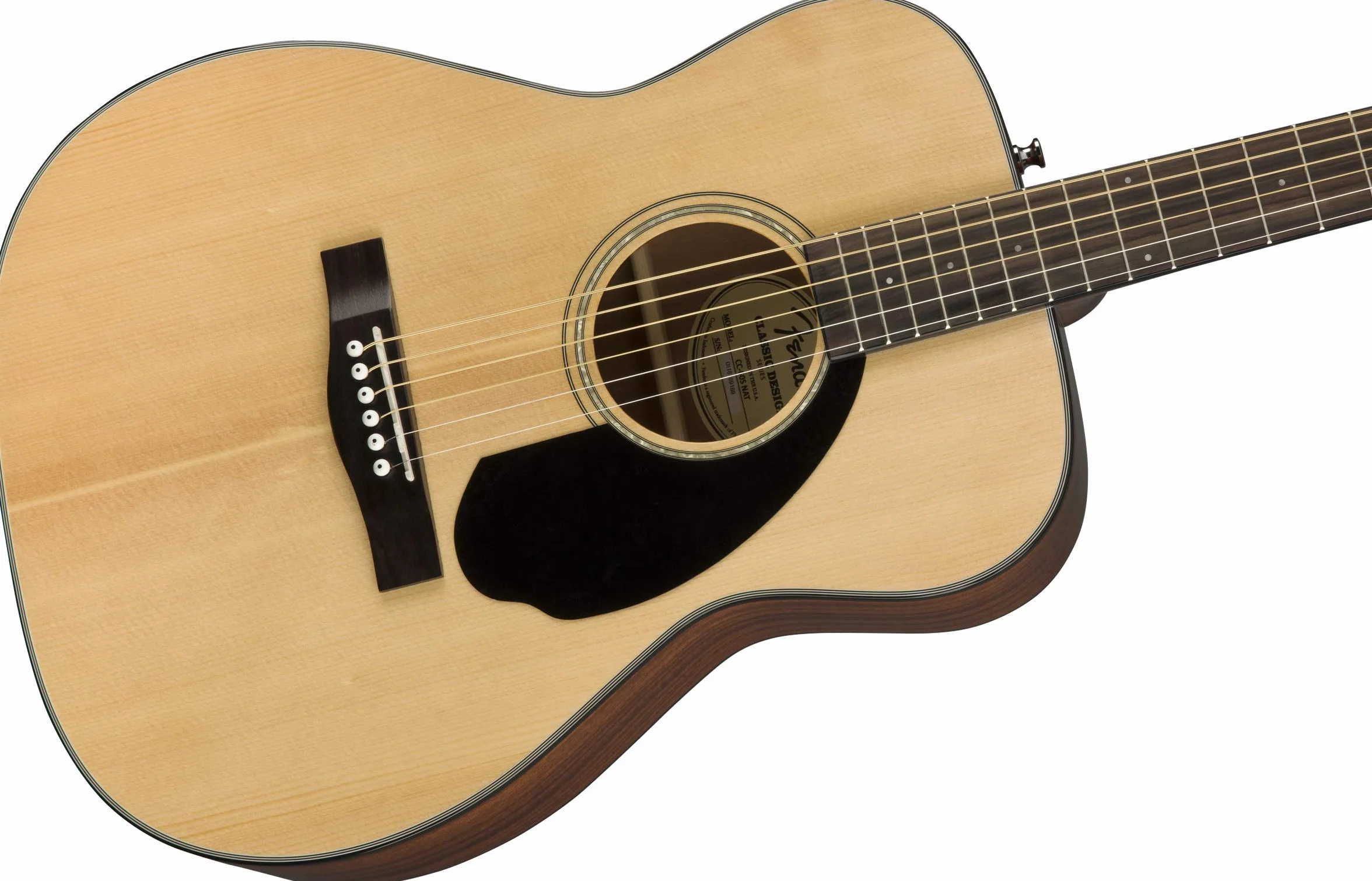 Fender CC-60S Guitarra acústica de concierto, diapasón de nogal, natural