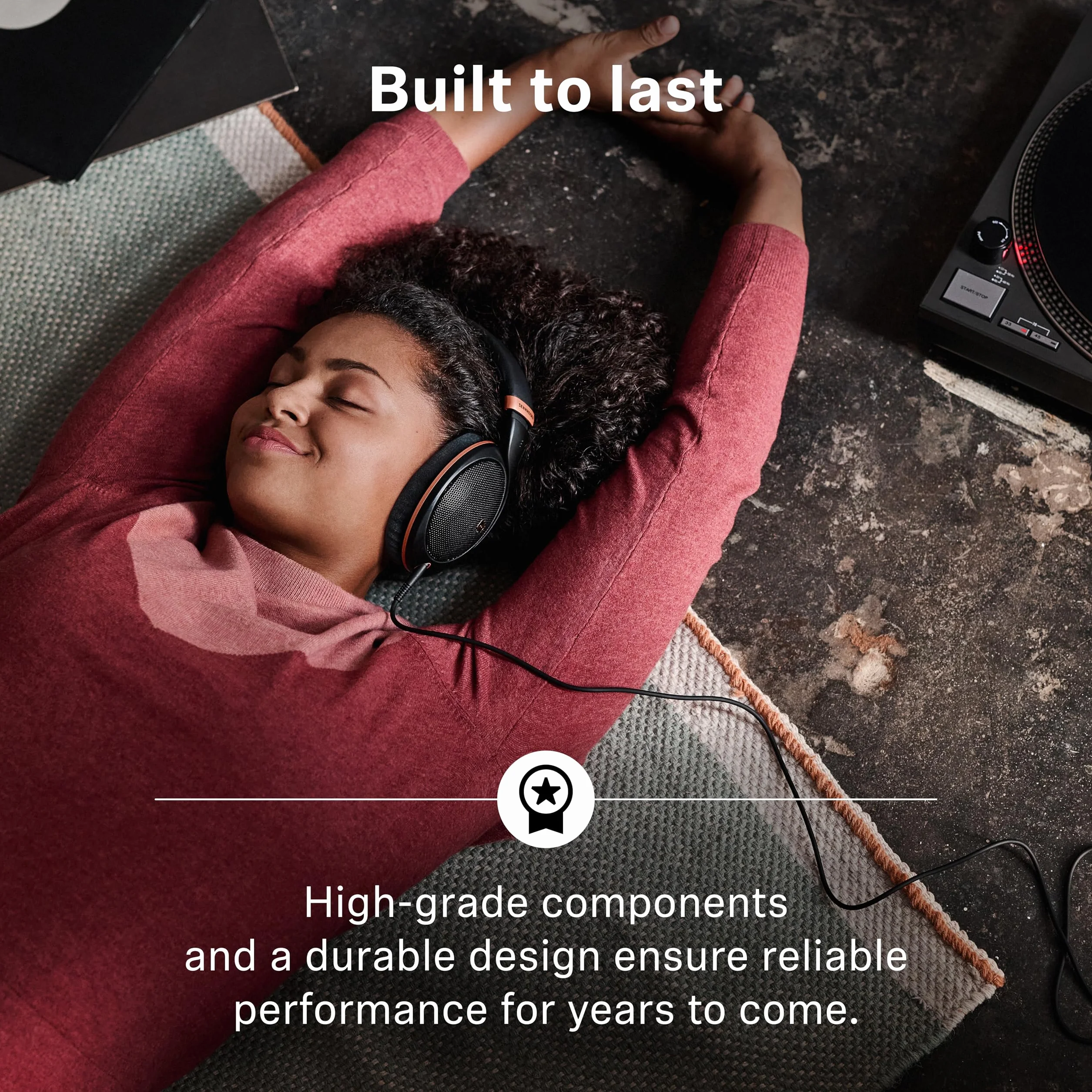 Auriculares con Cable Sennheiser HD 505 SE - Auriculares circumaurales con Sonido y Graves, Diadema más cómoda para Escuchar música - Cable de 1,8m, Funda con cordón - Edición Cobre