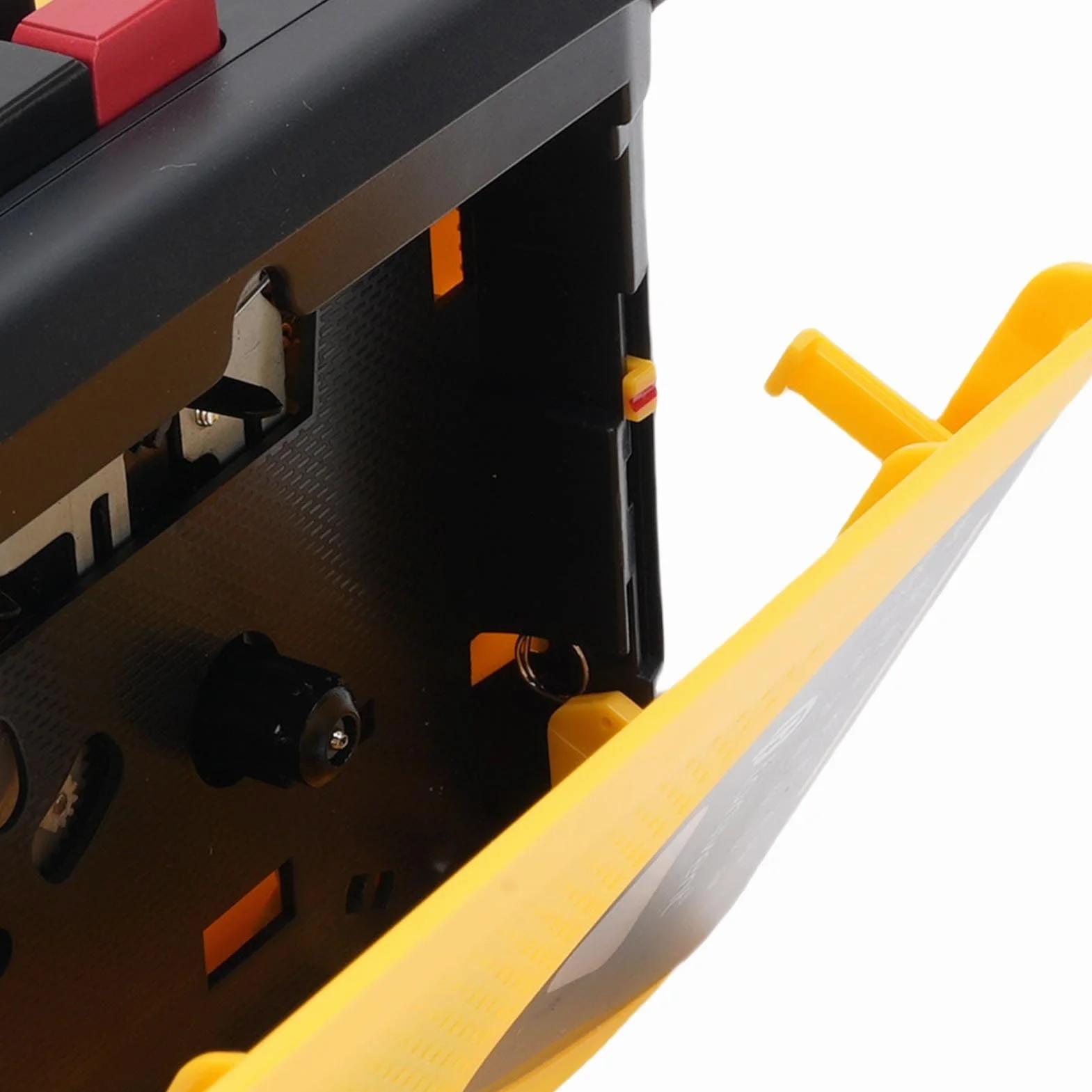 Reproductor de Cassette Retro con Radio AM FM Bluetooth y Grabación, Portátil, Amarillo Negro
