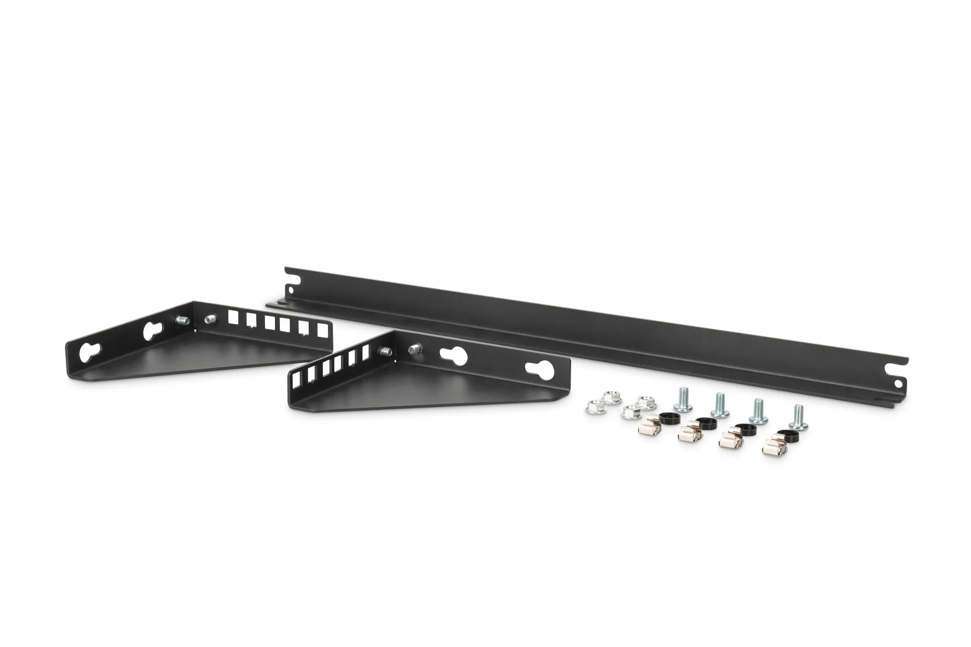 DIGITUS DN-48003 – Marco de 19 Pulgadas – 2U – Marco Universal para Equipos de 19 Pulgadas – Montaje Vertical en Pared – Sin Montar – para Accesorios de Audio y vídeo – 105 x 504 x 151 mm – Negro