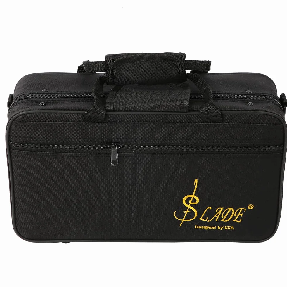 Clarinete profesional Qqmora de baquelita azul, si bemol, con kit para clarinete de caña, instrumento de viento, linterna, grabadora, rojo/Mazarine/blanco/negro (opcional), metal, clásico