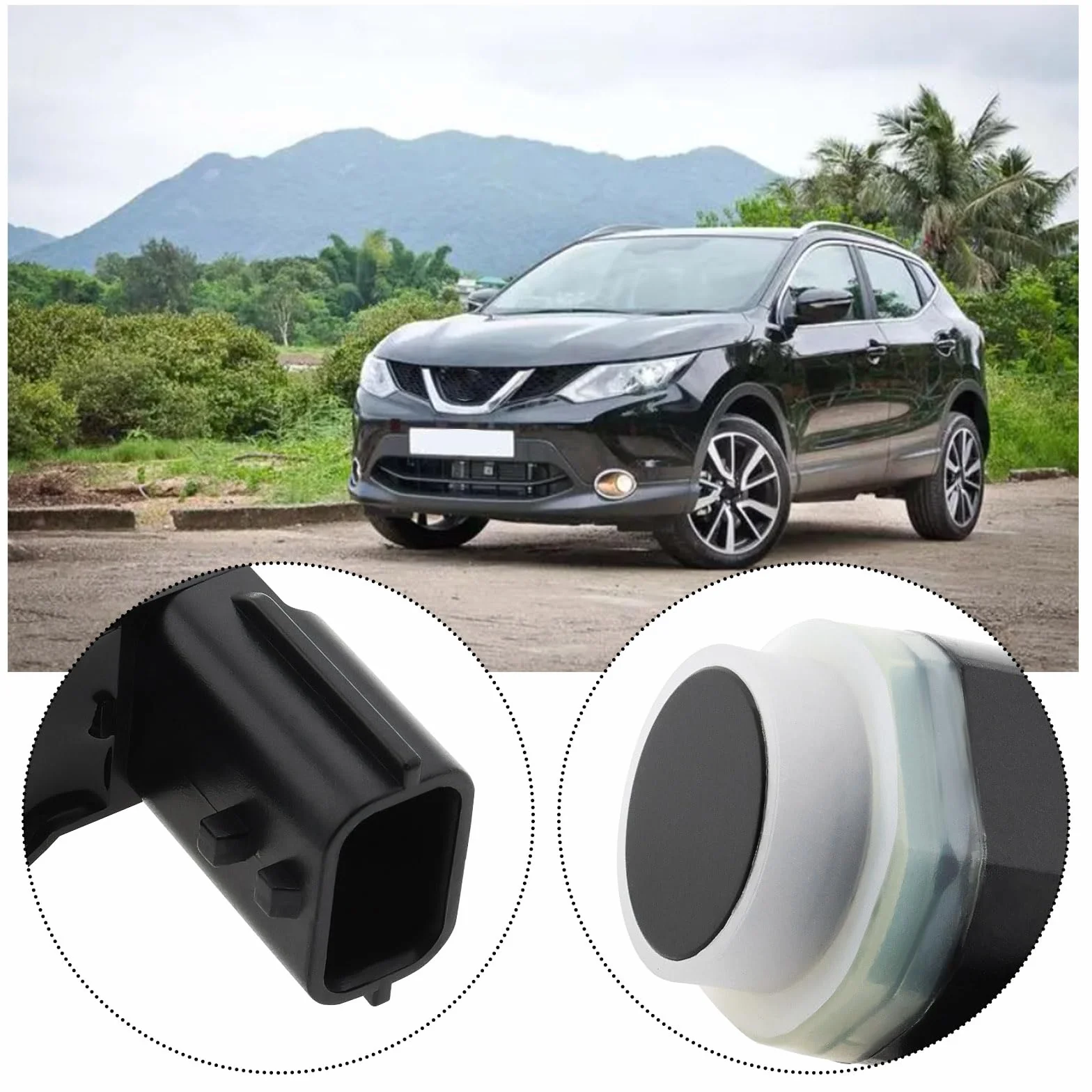 The Lord of the Tools Sensor de Estacionamiento Sensor PDC Sonda de Radar de Estacionamiento Auxiliar 284384EA0A 284384CC5B 284384EA4A Compatible con Nissan Qashqai Mk2 NV300 X-Trail