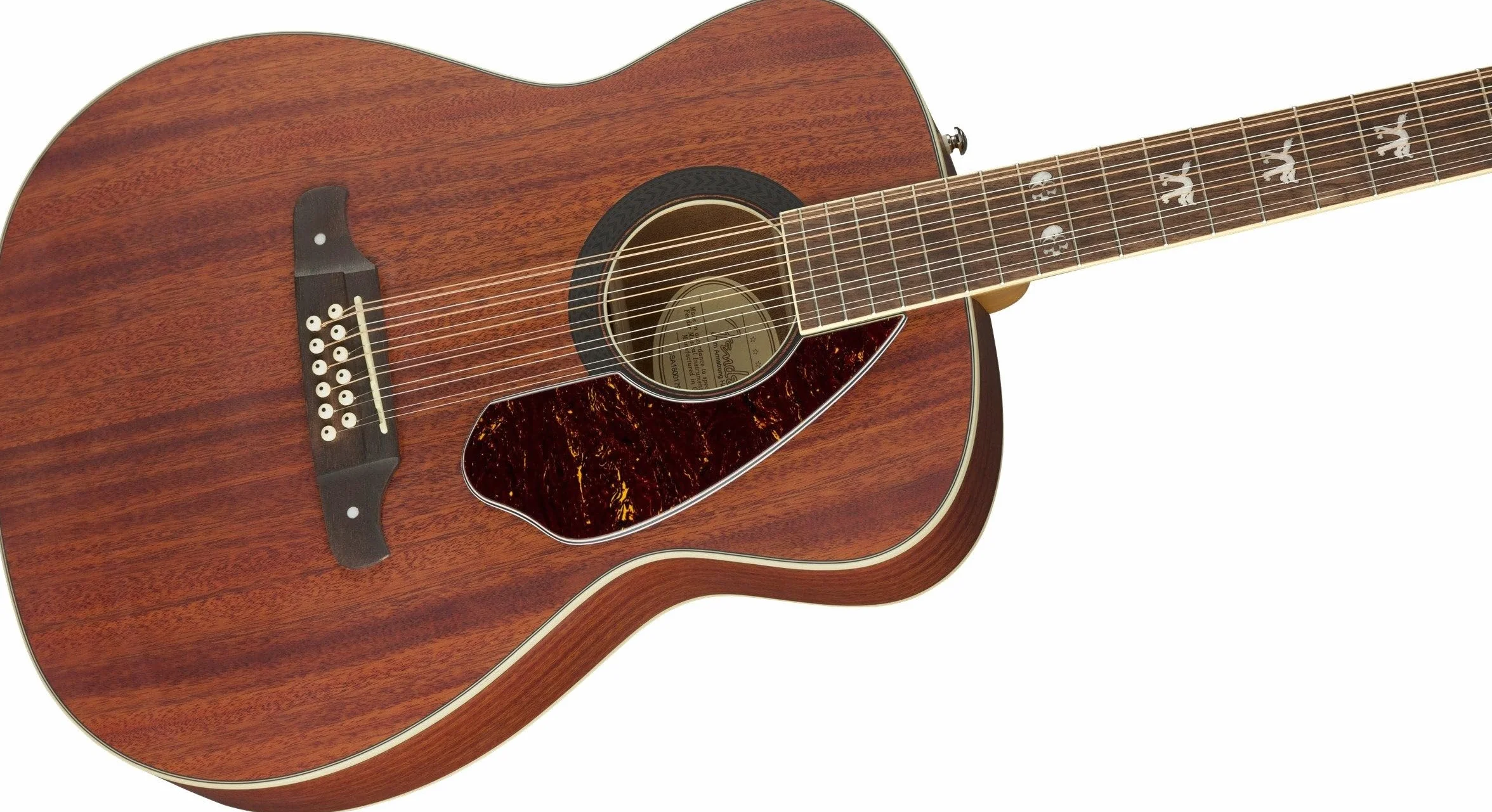 Fender Tim Armstrong Hellcat-Guitarra acústica de 12 cuerdas, natural