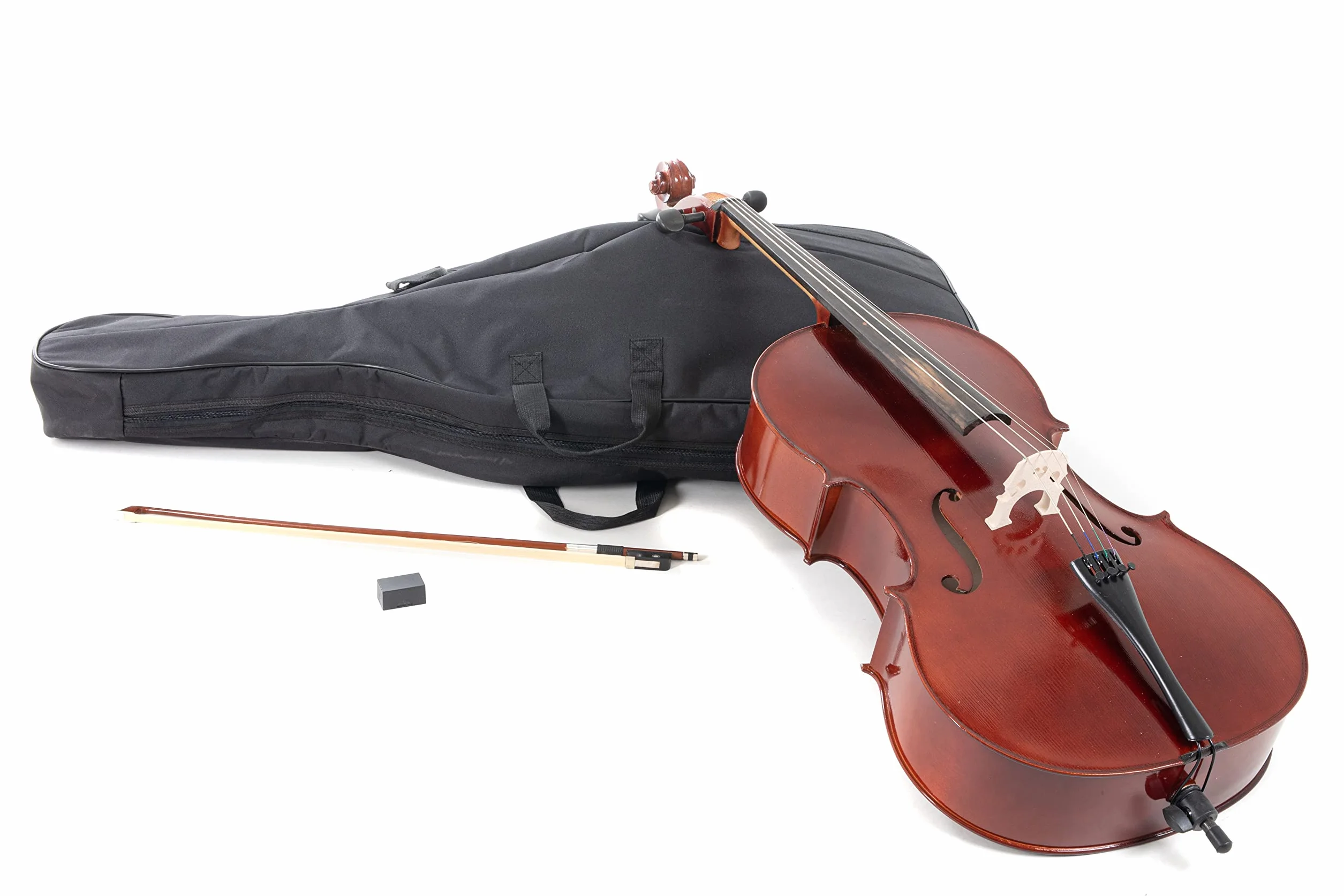 PURE GEWA HW Set de madera dura - Violonchelo 4/4, Set listo para tocar, incl. funda para violonchelo, arco, colofonia, afinador fino, espiga