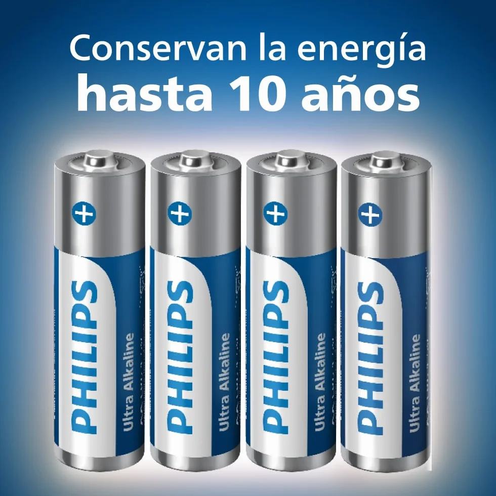 Philips Baterías Alcalinas 6LR61 Ultra 9V, Paquete de 20 para Detectores de Humo y Radios