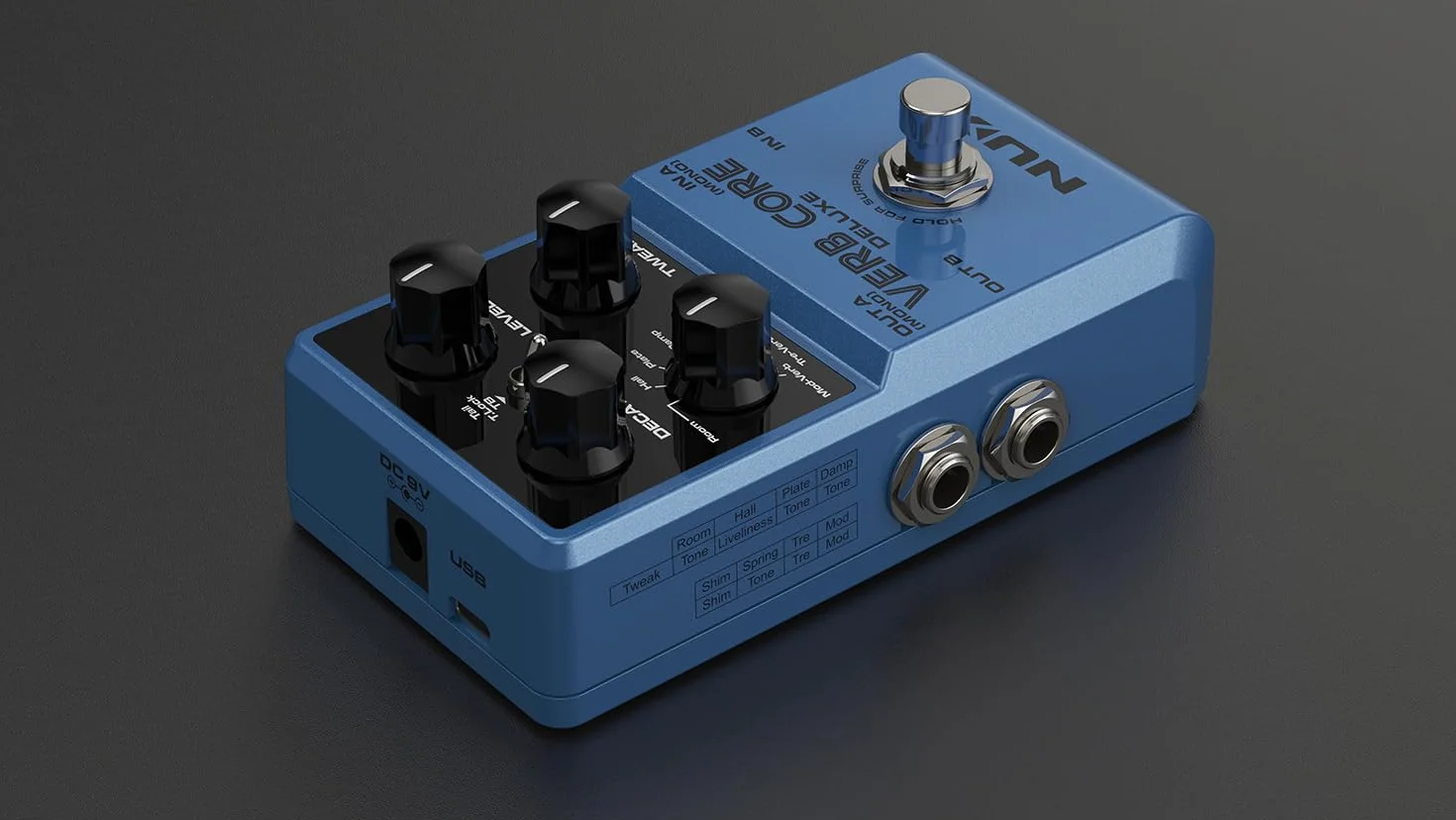 NU-X | Pedal Verb Core Deluxe con 8 efectos de reverberación diferentes en una sola caja