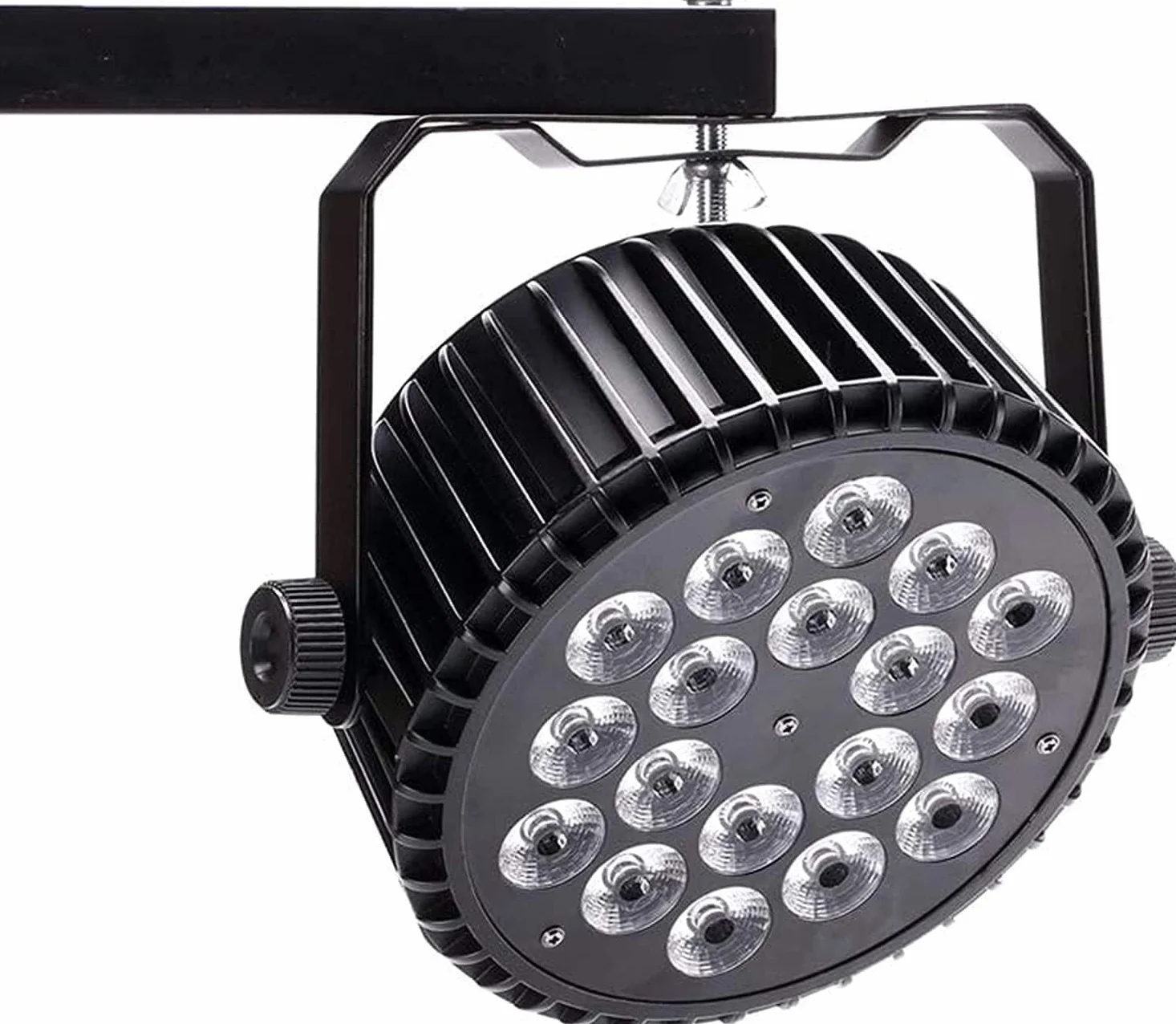 4 unidades de 18 LED par Stage Light Shell de aluminio con Flightcase, 200 W RGBW Disco Party Light con Auto/Strobe / DMX512 modo de control, Disco Light Moving Head para Party Club Bar