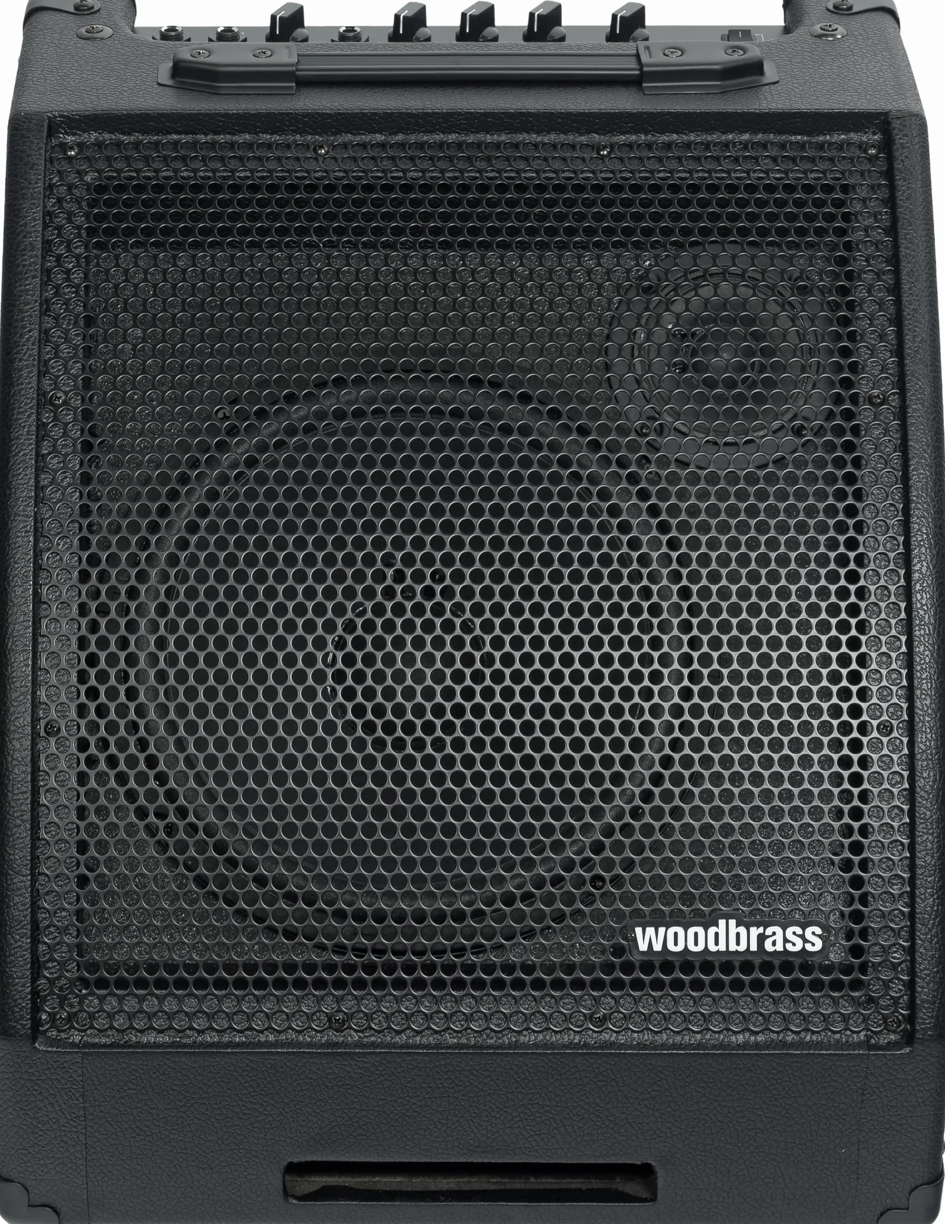 Woodbrass D30BT - Amplificador para batería electrónica (amplificador Bluetooth de 30 W, ideal para baterista principiante, aficionado, pro, potente, robusto, pan, inclinado: perfecto para jugar en