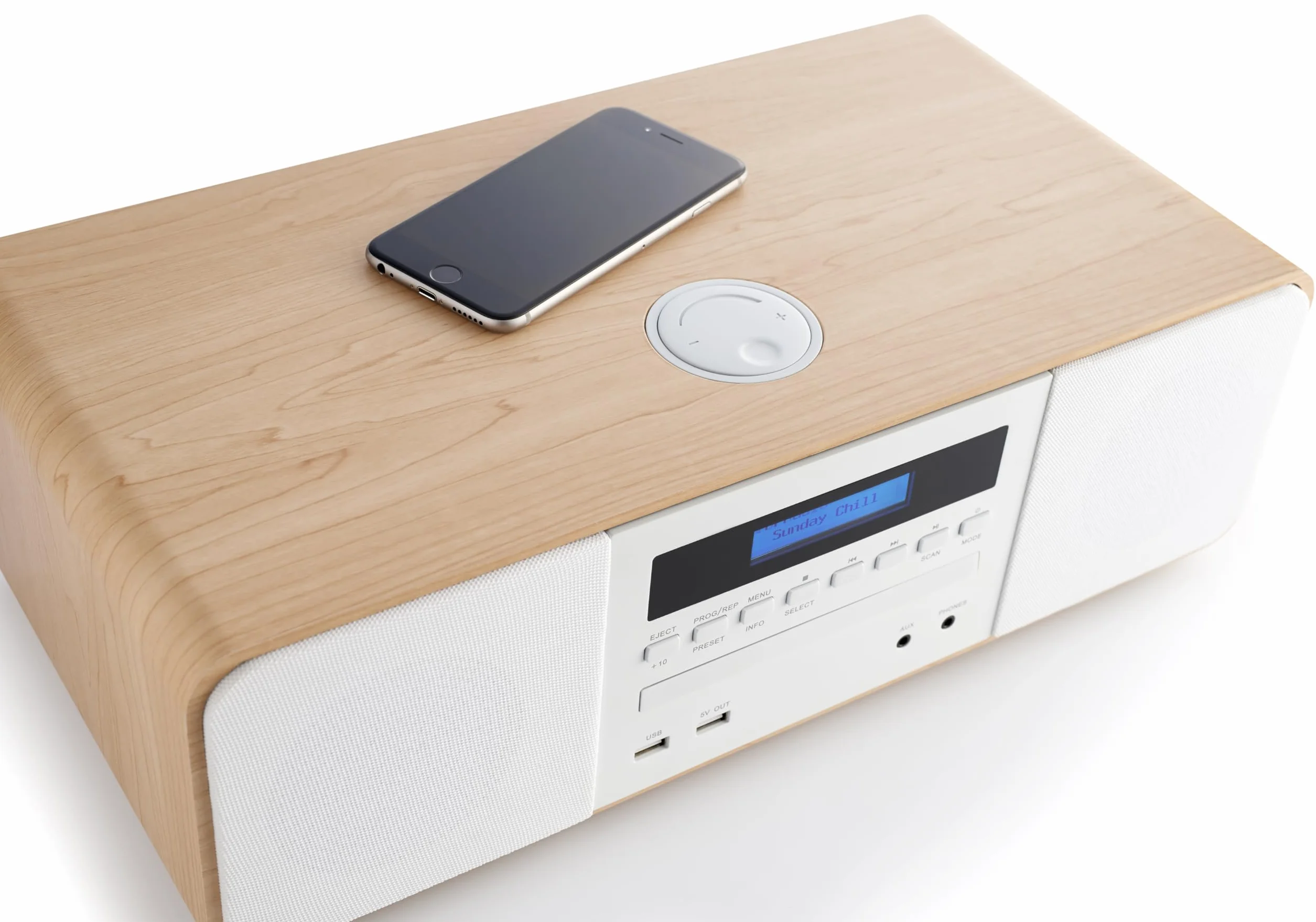 Thomson MIC201IDABBT Sistema de Audio Microcadena 60W Dab+ FM Blanco Madera