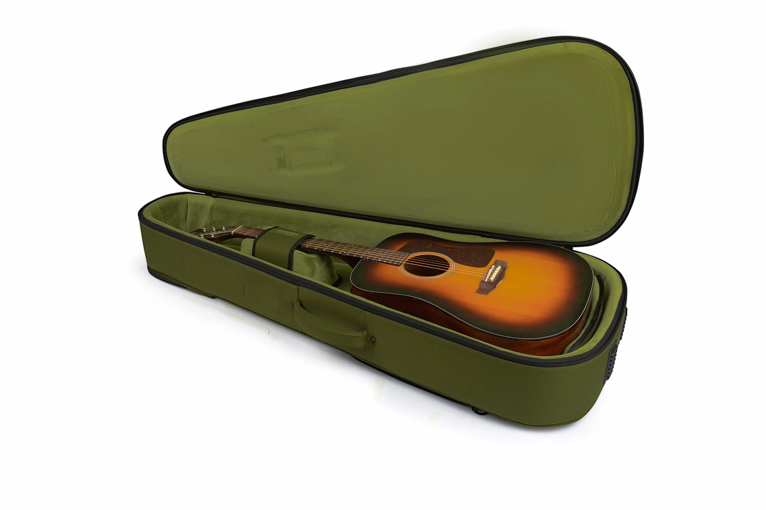 Gator Cases Icon Series Gig Bag Premium Resistente a la Intemperie para Guitarras Acústicas con Cremallera TSA; Verde(G-ICONDREAD-GRN)